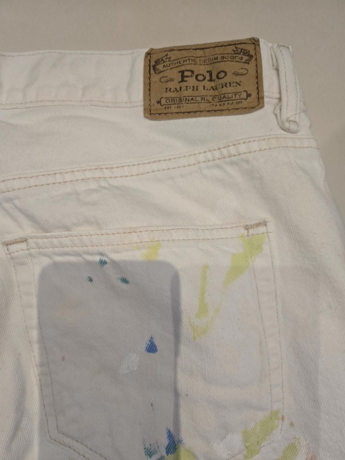 Polo Ralph Lauren Polo Ralph Lauren Avery Paint Splatter White Artist Jeans Size US 32 / EU 48 - 7 Thumbnail