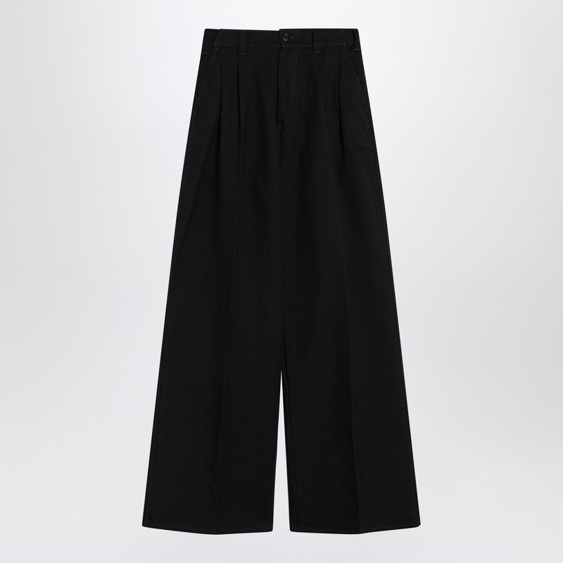 ボトムスその他 Maison Margiela Wide black pants in cotton and wool Maison Margiela Wide black pants in cotton blend | TheDoubleF