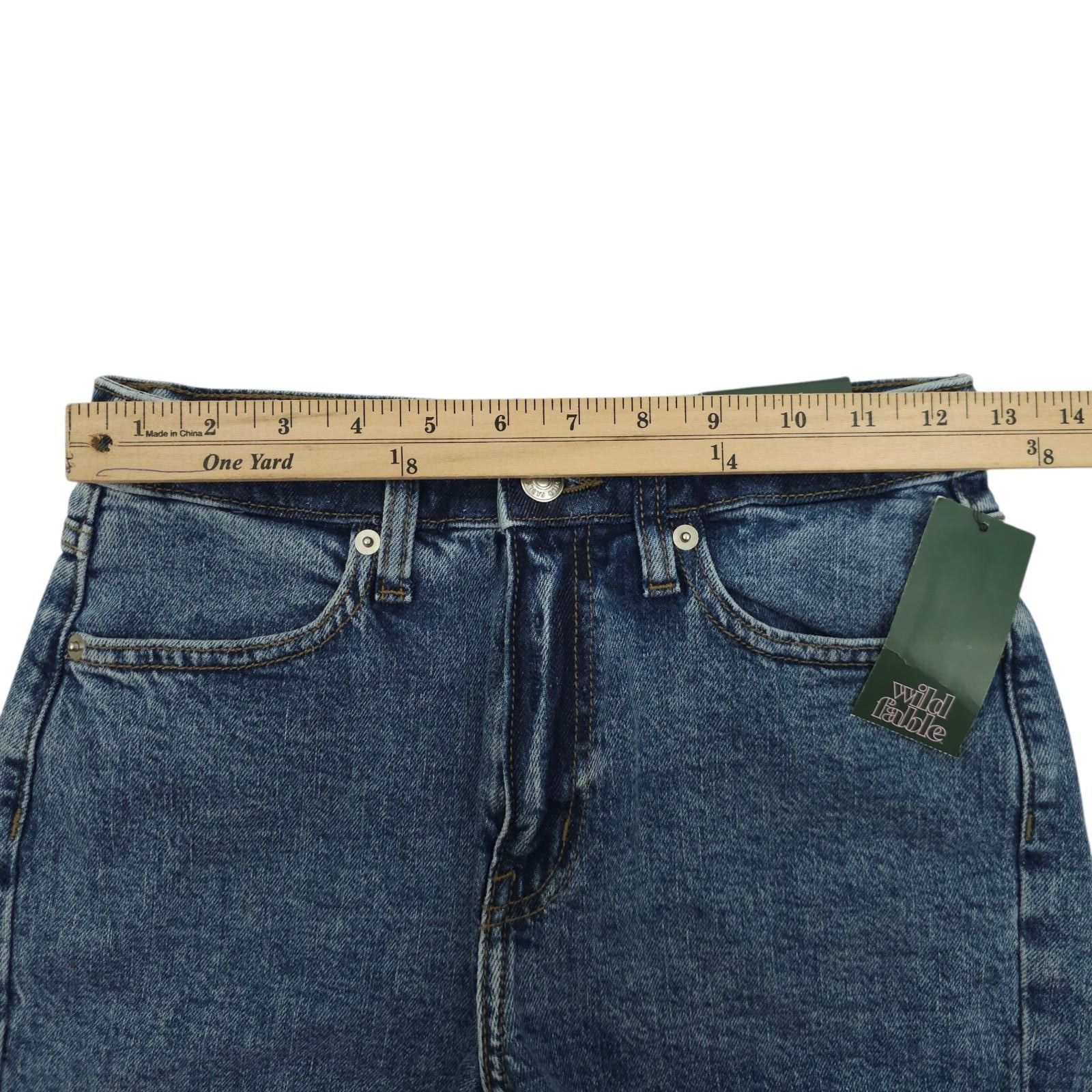 Other Wild Fable Acid Wash Denim Shorts Size 0/25 High Rise Retro Size 25" / US 0 / IT 36 - 3 Thumbnail