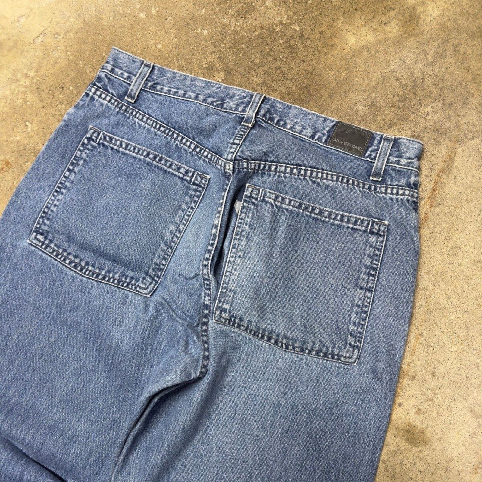 Levi's Levi's Silvertab Baggy Wide Leg Skater Jeans ERD Grunge Size US 34 / EU 50 - 5 Thumbnail