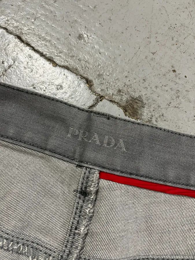 Prada AW2008 Prada Grey Denim Tapered Fit Jeans Size US 33 - 12 Thumbnail