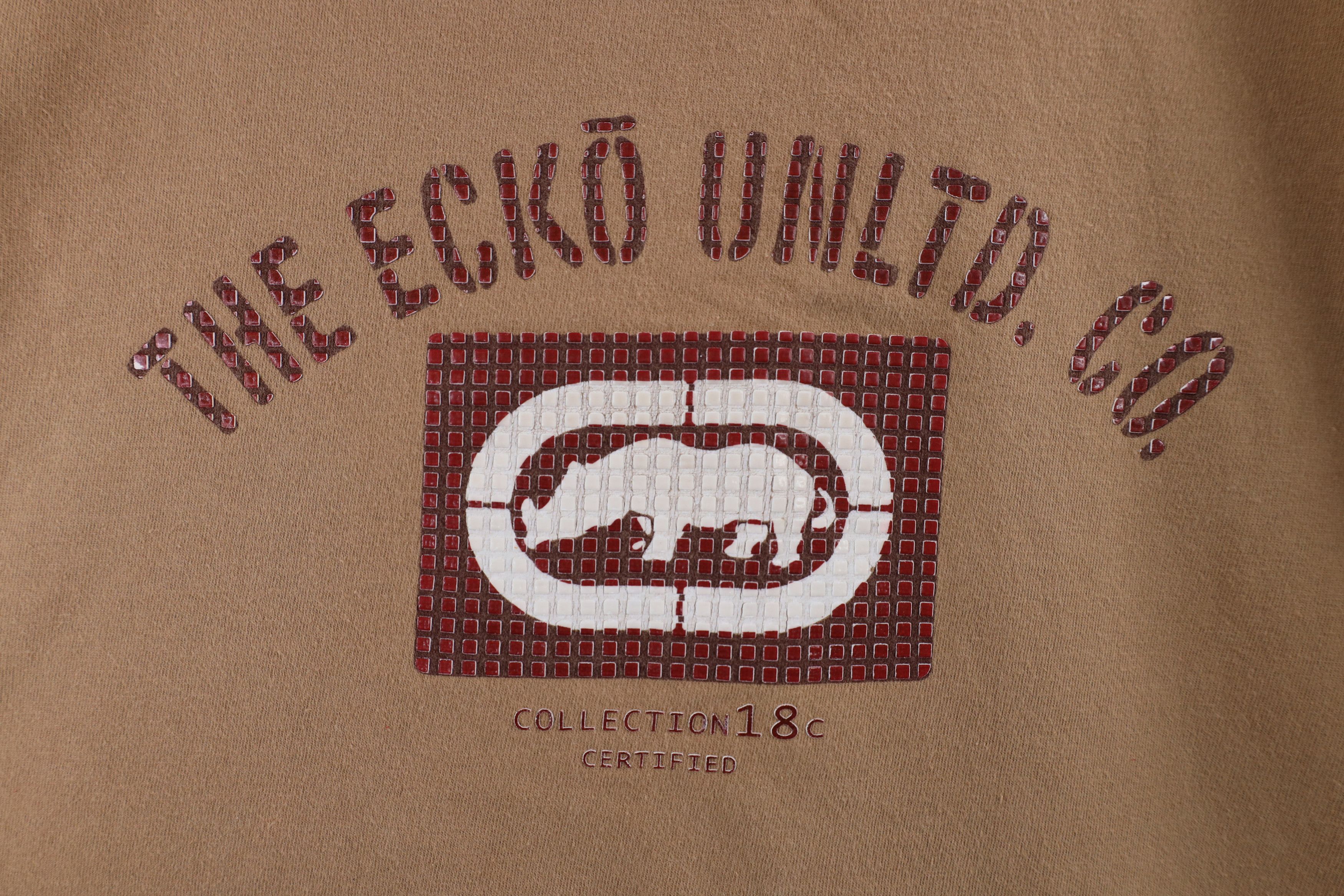 Ecko Unltd. × Vintage Vintage Ecko Out Box Logo Baggy Fit Ringer T-Shirt Beige Size US XL / EU 56 / 4 - 5 Thumbnail