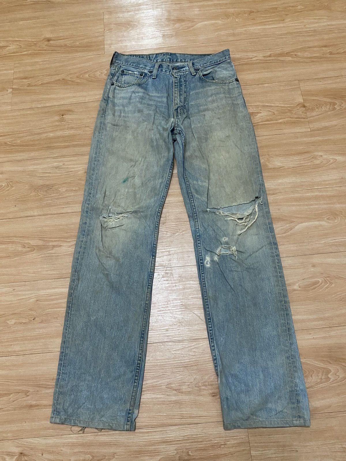 Levi's × Vintage Vintage levis 502 zipper destroyed denim very rare Size US 30 / EU 46 - 11 Thumbnail