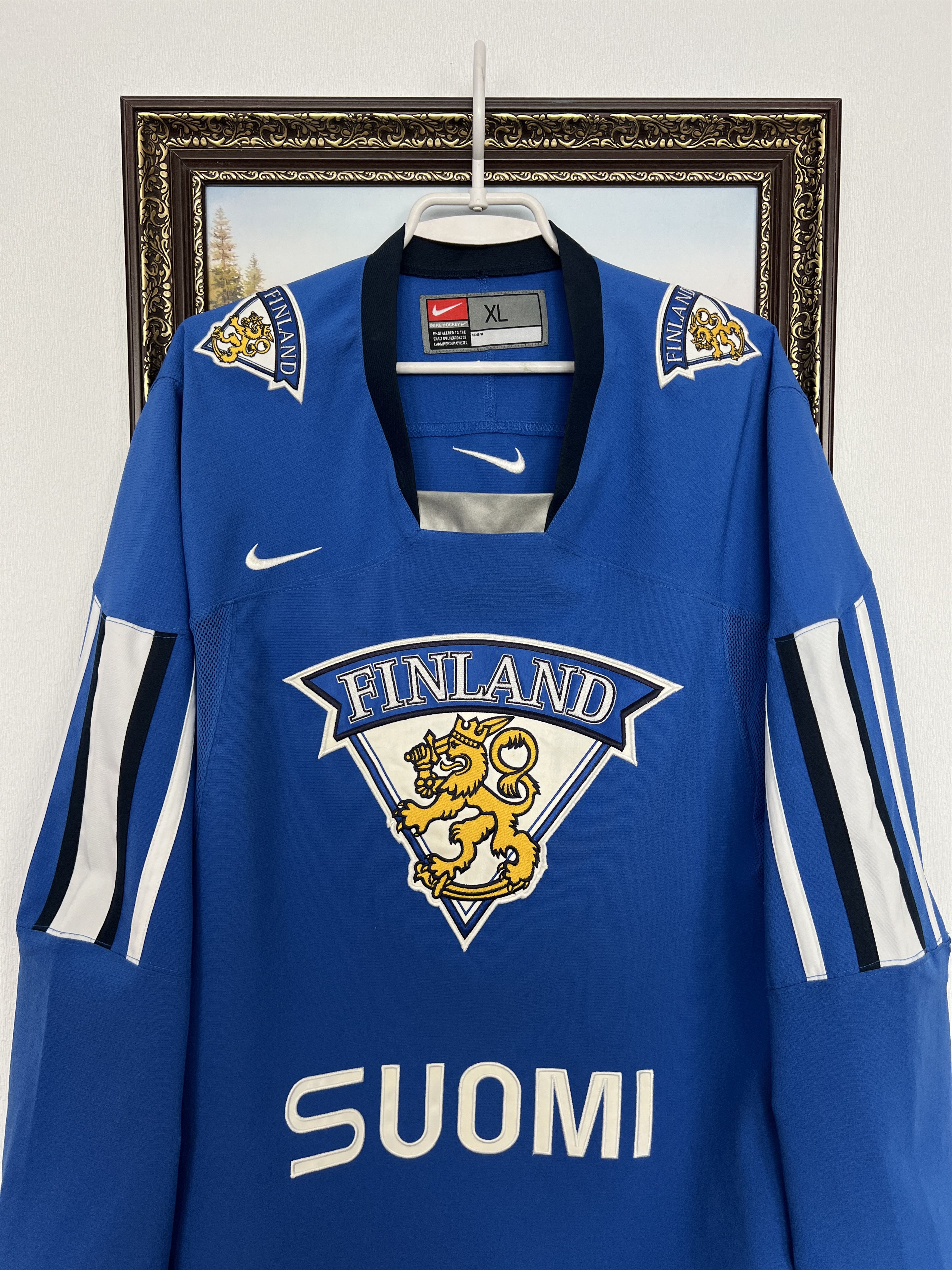 Nike Nike Finland Suomi National Team IIHF Hockey Jersey Olympic Size US XL / EU 56 / 4 - 2 Thumbnail