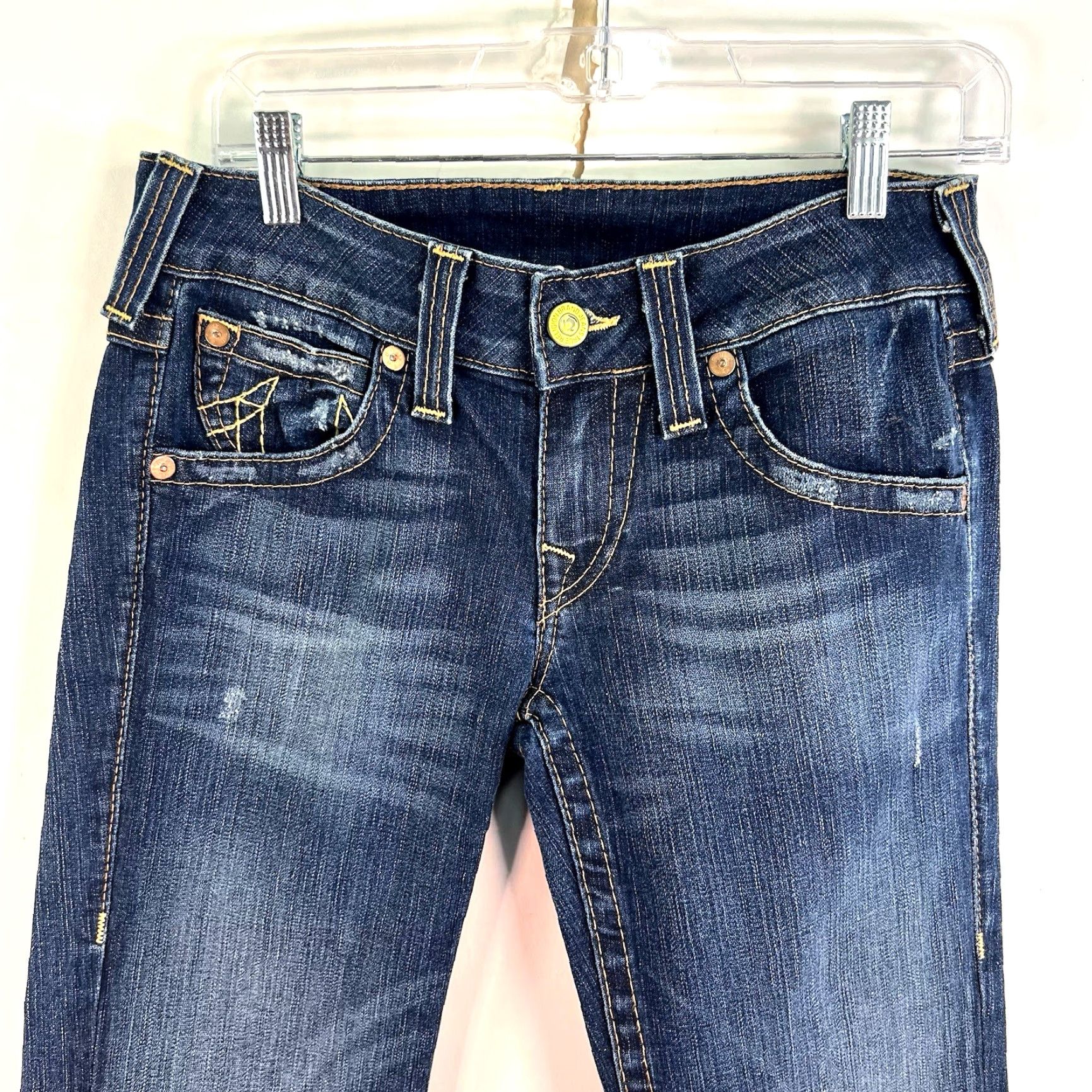 True Religion VINTAGE True Religion Jeans Womens Bootcut Denim Size 29 Dark Blue Cotton Retro 2000s Size 29" - 3 Thumbnail