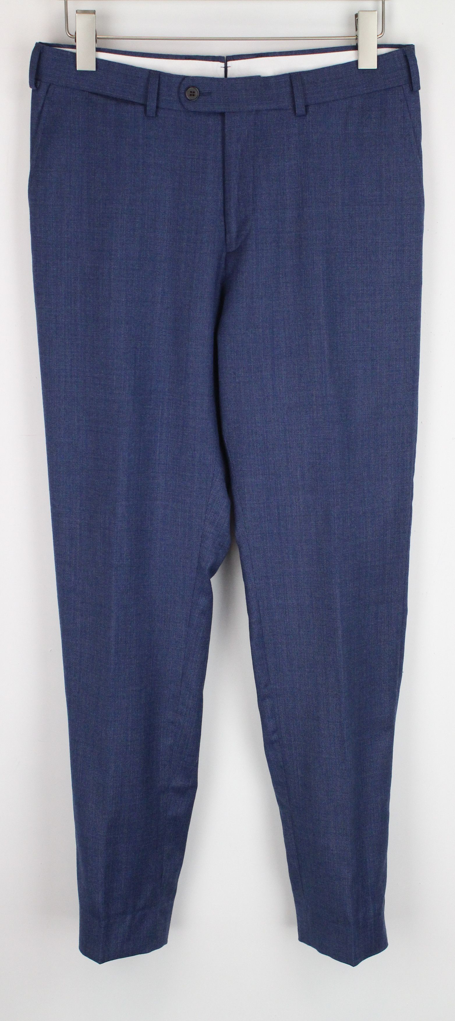 Suitsupply LAZIO UK36S Slim Blue Wool Pleated Suit 61043 Size 36S - 3 Thumbnail