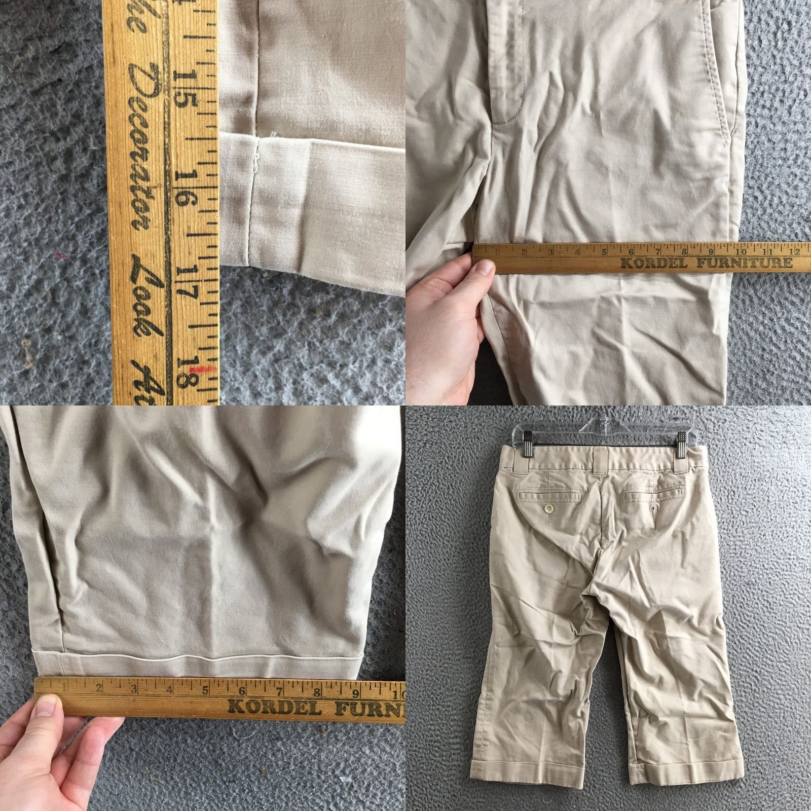 Banana Republic Banana Republic Capri Pants Womens 10 Beige Cotton Blend Zip Fly Casual Capri Pants Womens 10 Beige Cotton Blend Zip Fly Casual Size 32" / US 10 / IT 46 - 8 Thumbnail