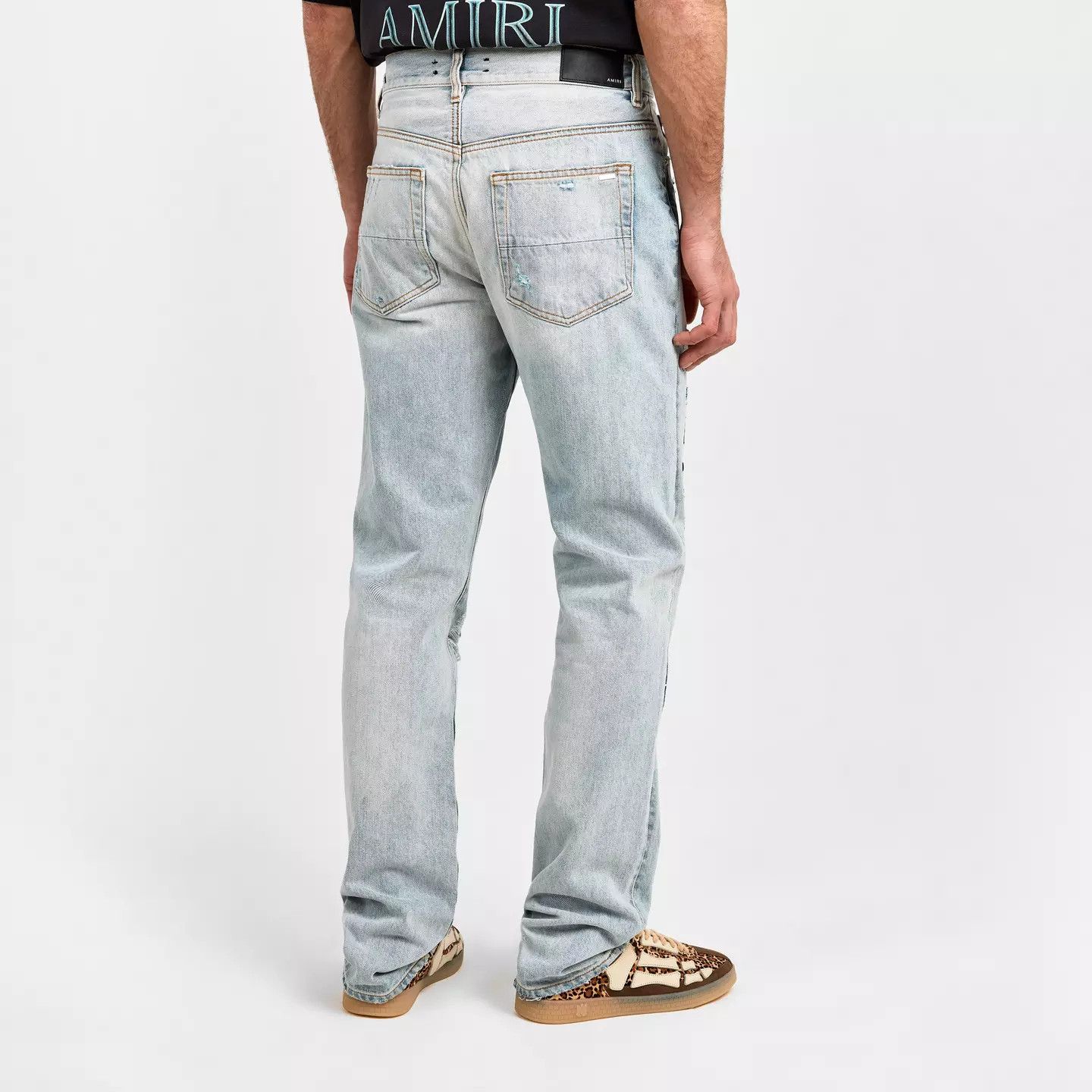 Amiri o1g2r1mq0426 Workman Straight Leg Jeans in Blue Size US 32 / EU 48 - 4 Thumbnail