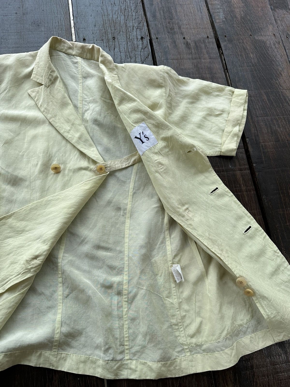 Designer × Vintage × Yohji Yamamoto Vintage Y’S Yohji Yamamoto short sleeve jacket Size S / US 4 / IT 40 - 8 Thumbnail