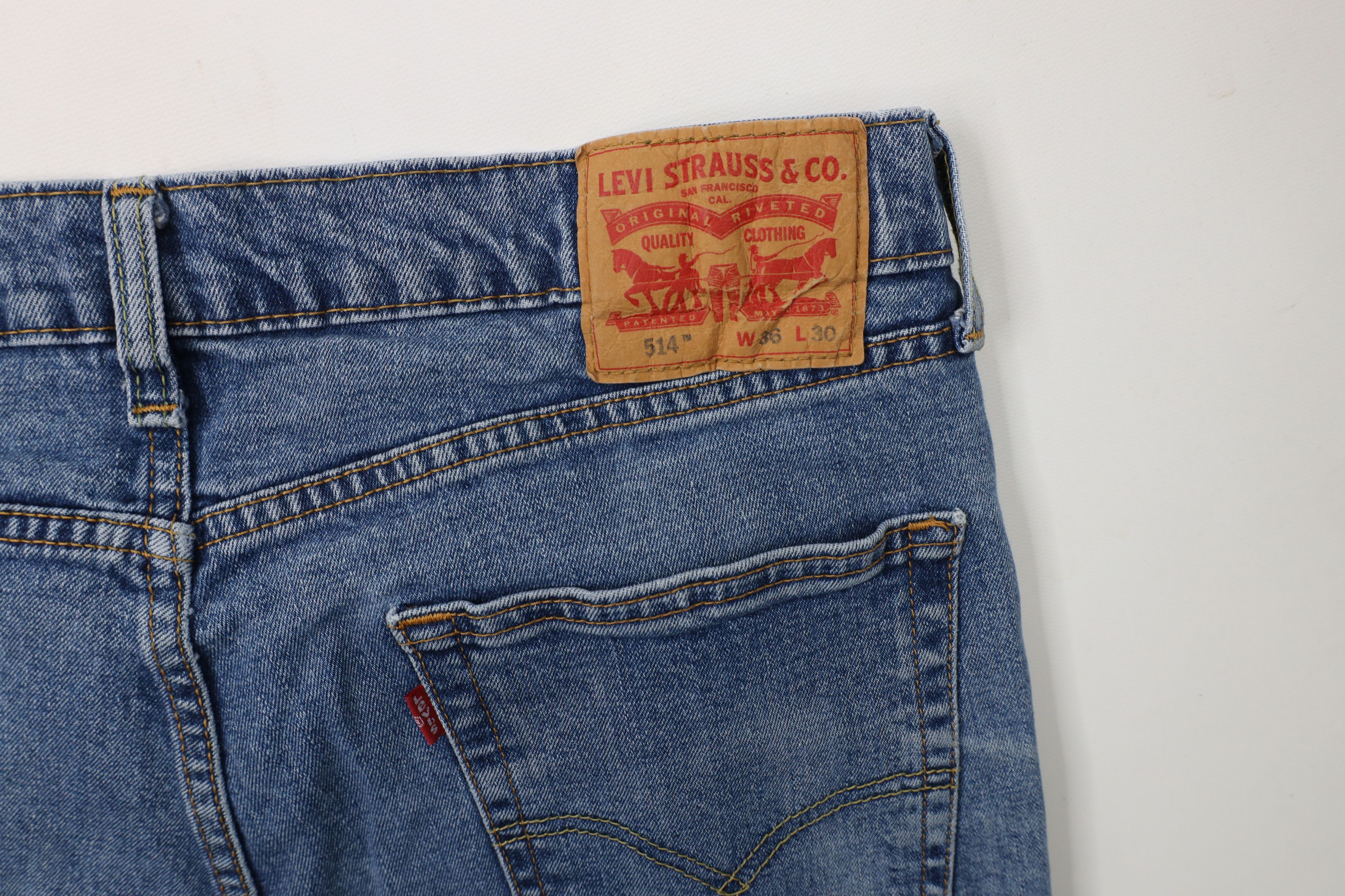 Levi's × Vintage Vintage Y2K Levis 514 Faded Straight Leg Denim Jeans Blue Size US 36 / EU 52 - 14 Thumbnail
