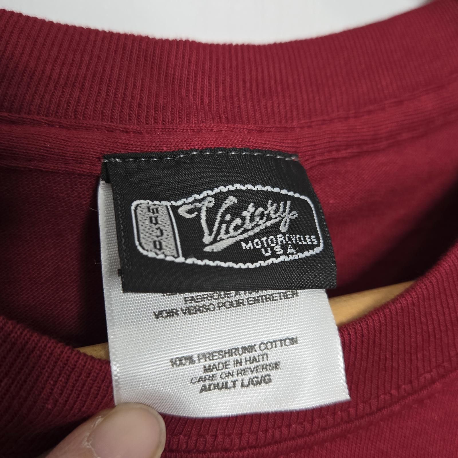 Designer Victory Motorcycle Shirt Men's Karge Tee Red Size US L / EU 52-54 / 3 - 3 Thumbnail