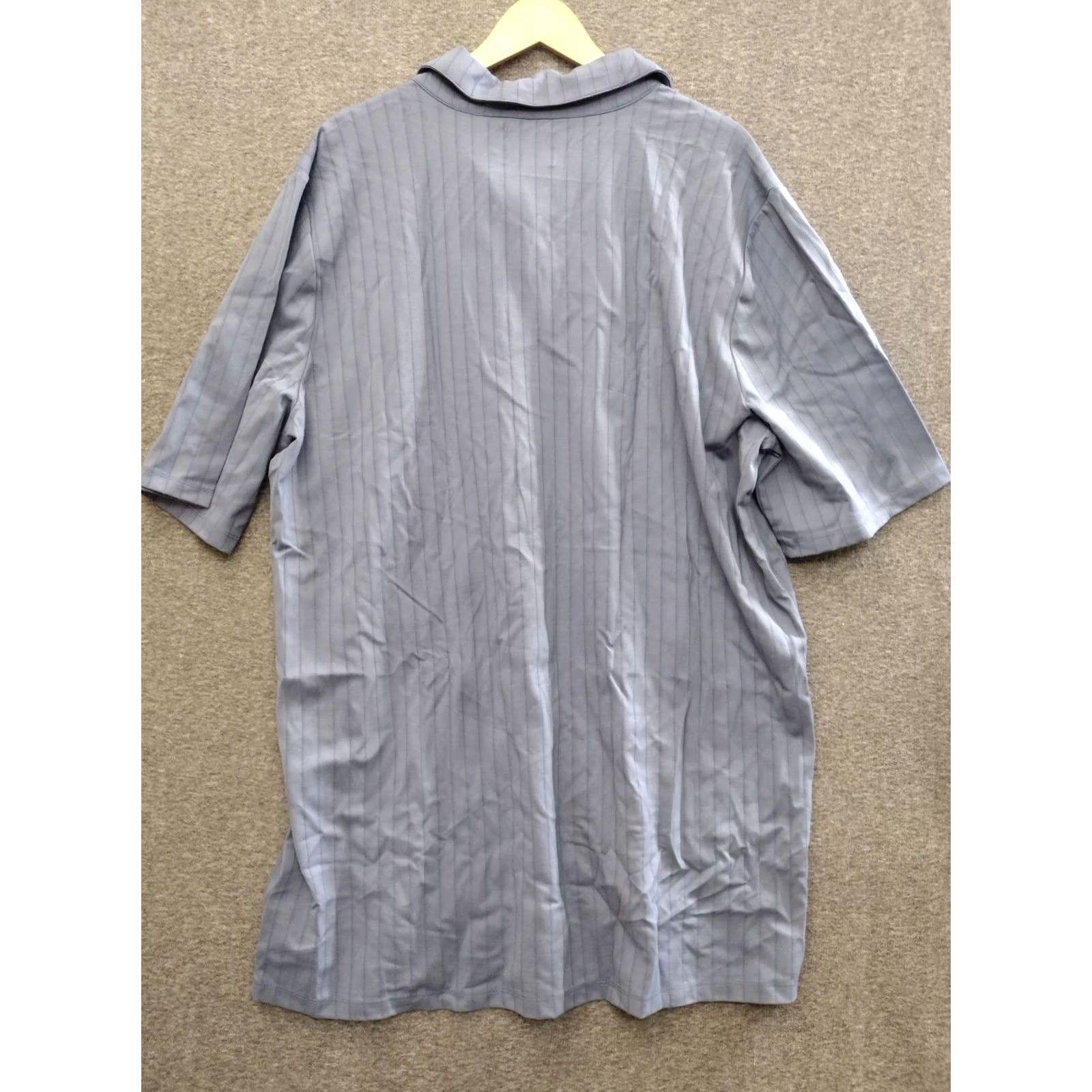 Vintage STYLUS X Ladarius Campbell Light Striped Casual Shirt Blue Polo 2XLT Size US XXL / EU 58 / 5 - 2 Thumbnail