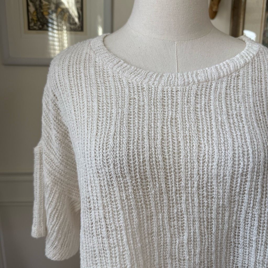 Other NWT Cherish Open Weave Top Off Off White M Size M / US 6-8 / IT 42-44 - 3 Thumbnail