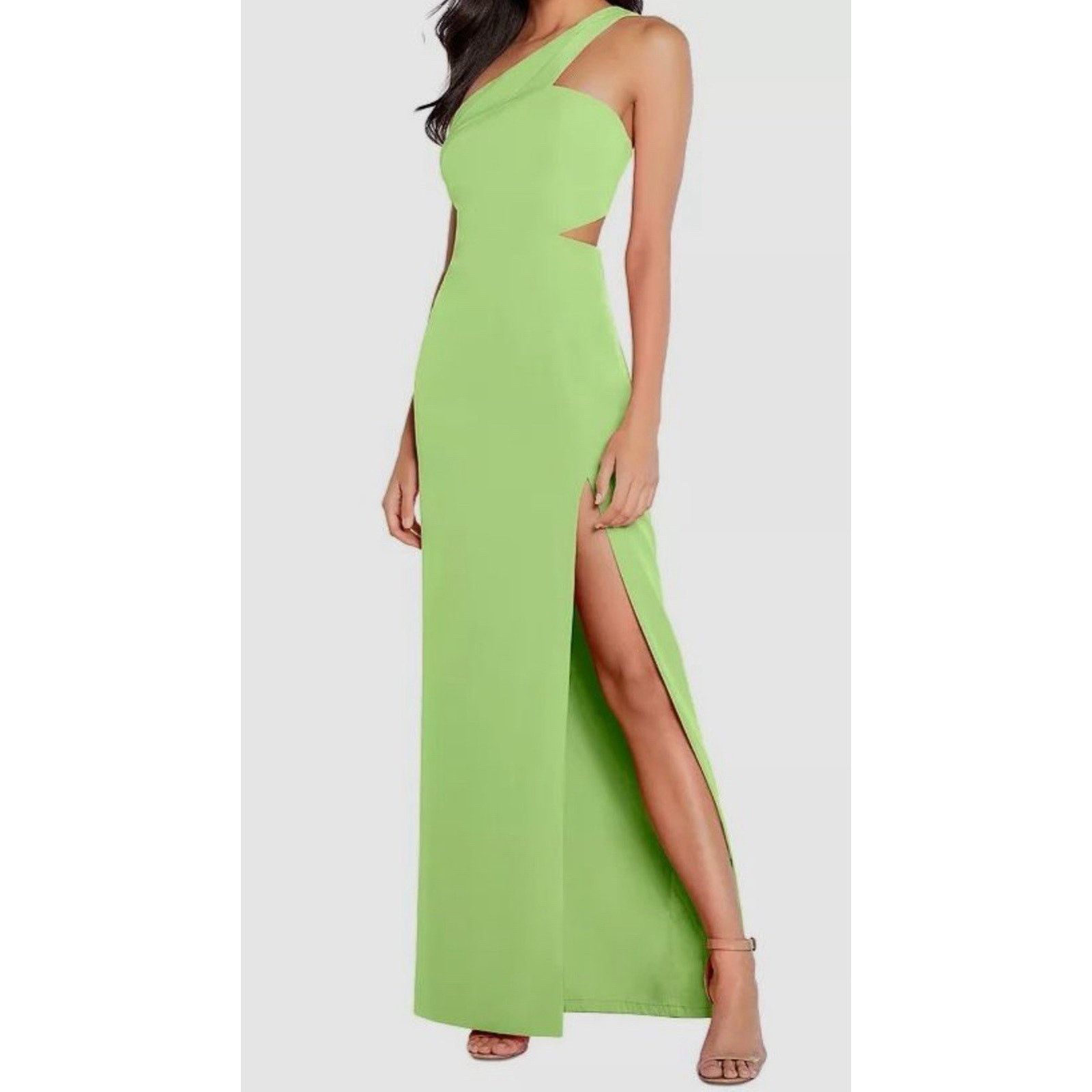 & Other Stories Aidan by Aidan Mattox Cutout Gown Green Size 10 A001116 Size L / US 10 / IT 46 - 1 Thumbnail