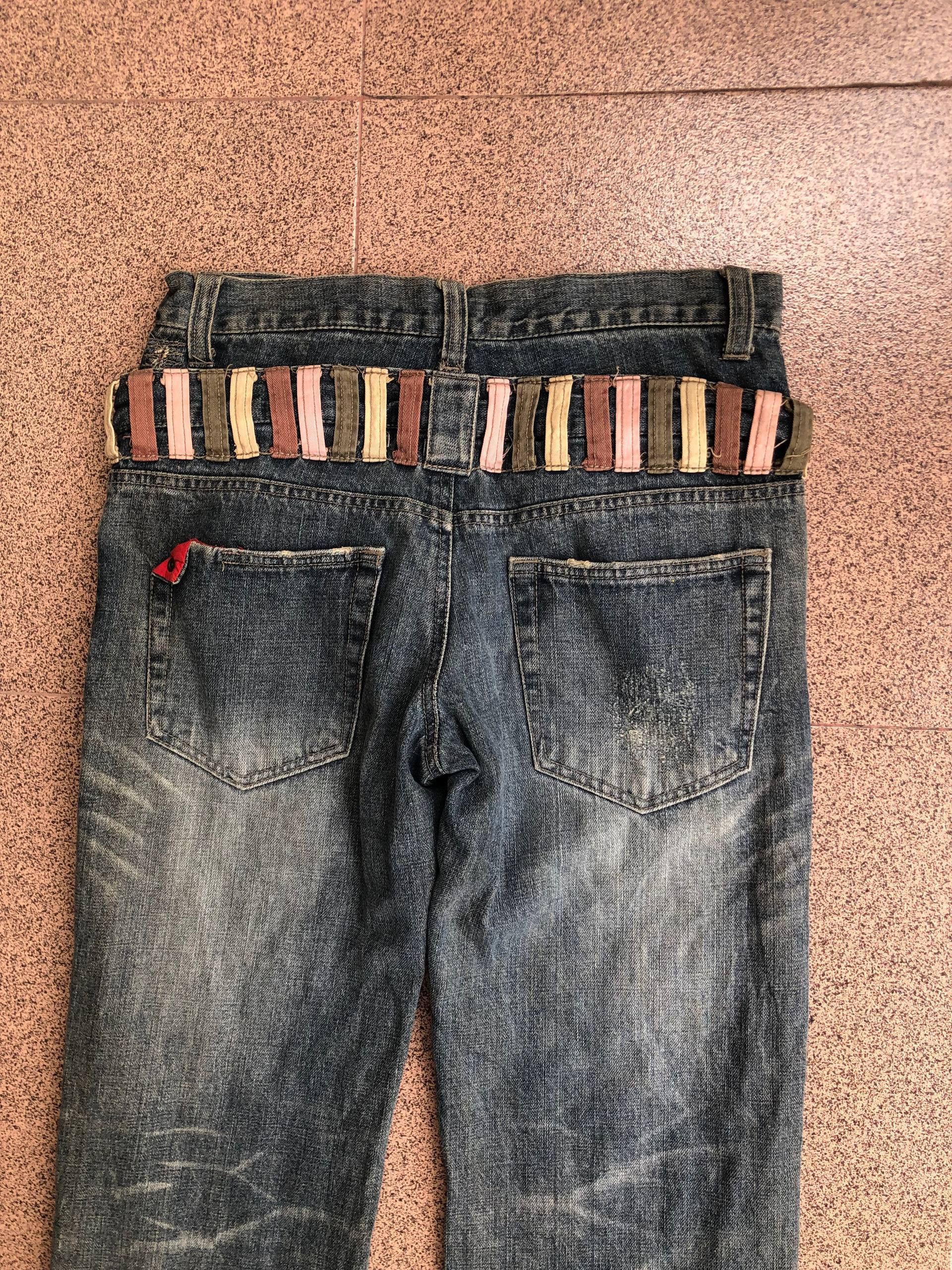 If Six Was Nine 2000s Double Waist Fading Jeans Vkei style Y2k Japanese Size US 30 / EU 46 - 8 Thumbnail