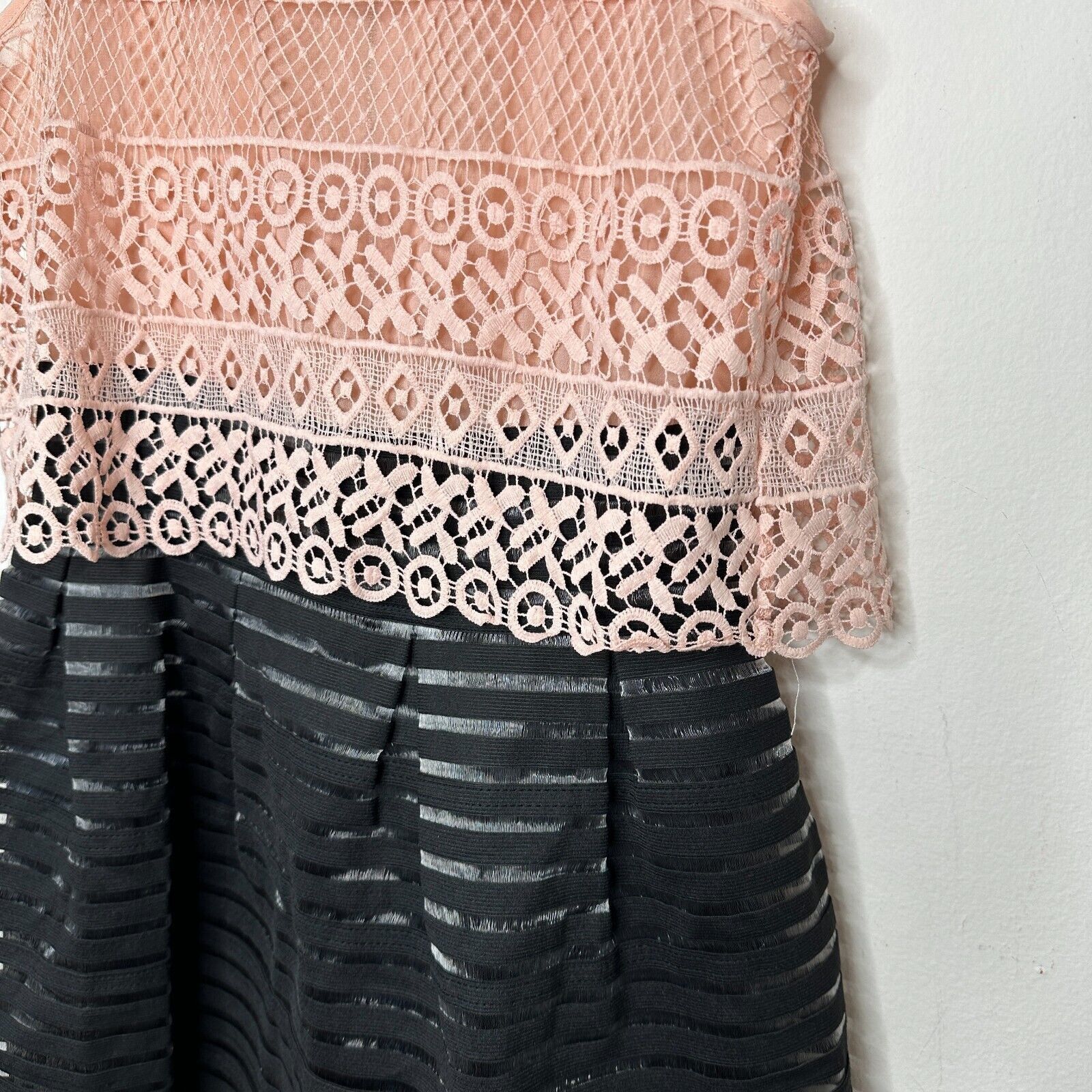 Other NWT Azaka Paris Pink Crochet Top Black Stripe Dress S / M Size M / US 6-8 / IT 42-44 - 2 Thumbnail