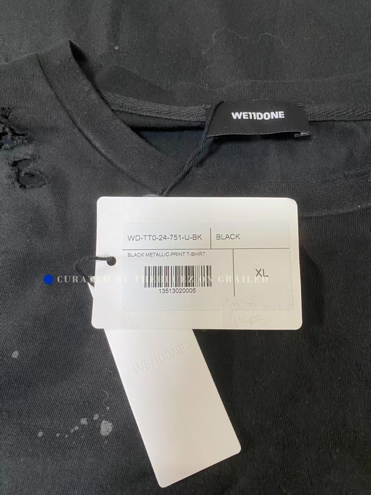 WE11DONE we11done Washed Crew Neck T-Shirt Size US XL / EU 56 / 4 - 5 Thumbnail