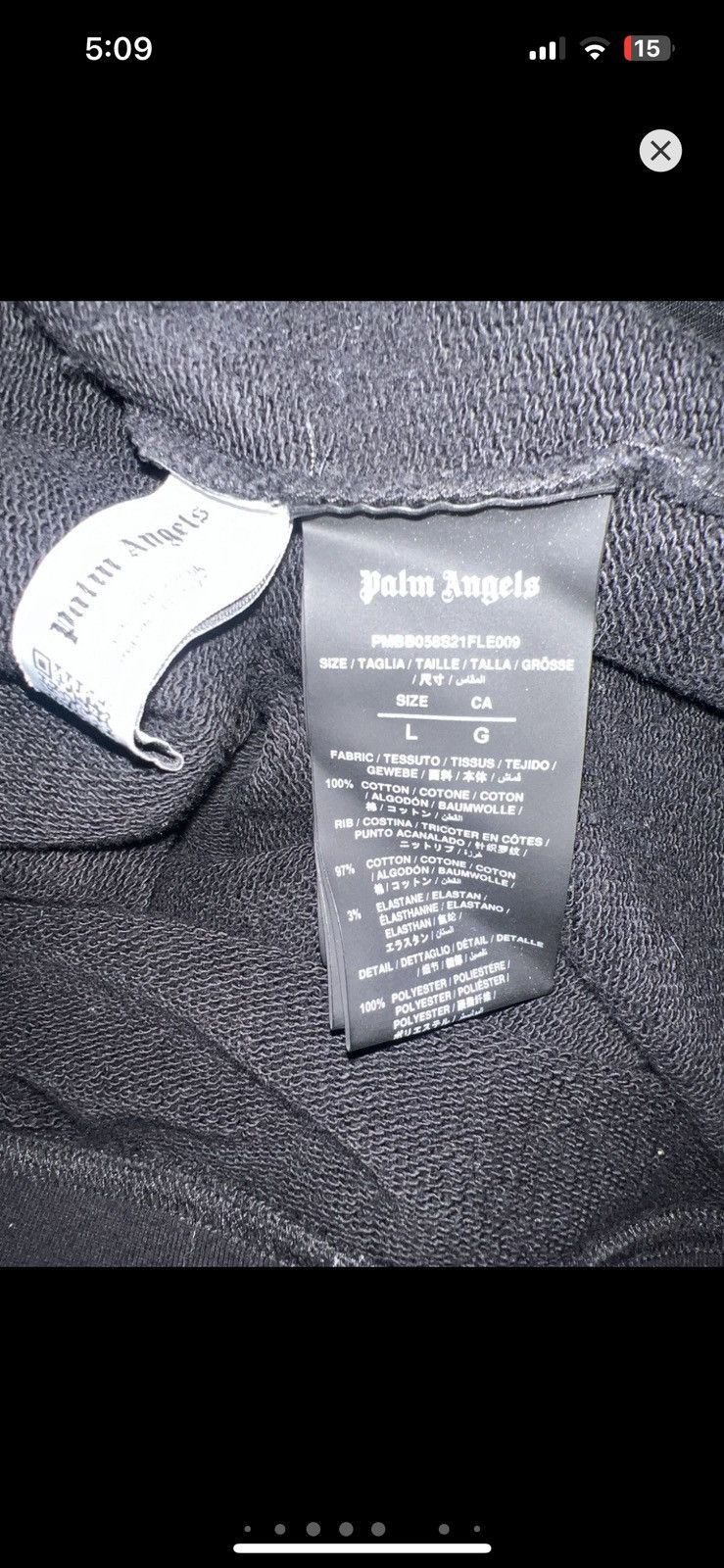 Palm Angels Palm Angels Classic Side Stripe Black Hoodie made in Italy Size US L / EU 52-54 / 3 - 6 Thumbnail