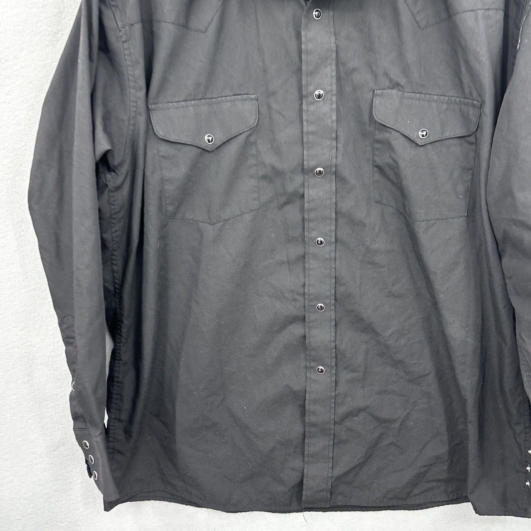Vintage Panhandle Slim Men’s Shirt XL Black Western Button-Up 90s Cowboy Rockabilly Y2K Casual Size US XL / EU 56 / 4 - 4 Thumbnail