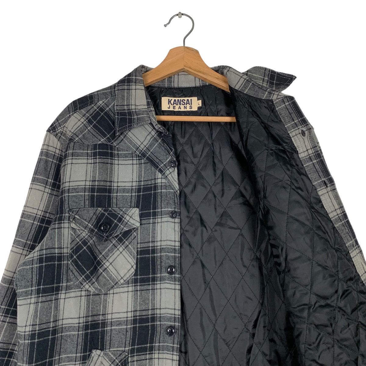 Japanese Brand Vintage KANSAI JEANS Four Pocket Tartan Flannel #0652-C30 Size US L / EU 52-54 / 3 - 10 Thumbnail