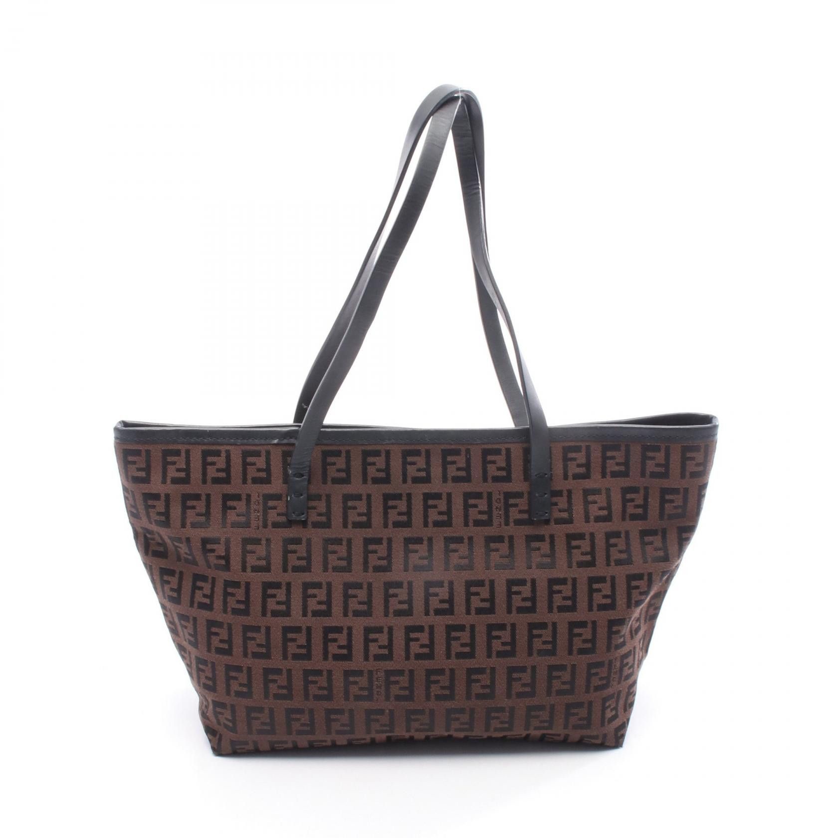 Fendi Fendi Fendi Zucchino Canvas Leather Tote Bag Textile Tote Bag 8BH075 DUTY FREE for USA Size ONE SIZE - 1 Thumbnail