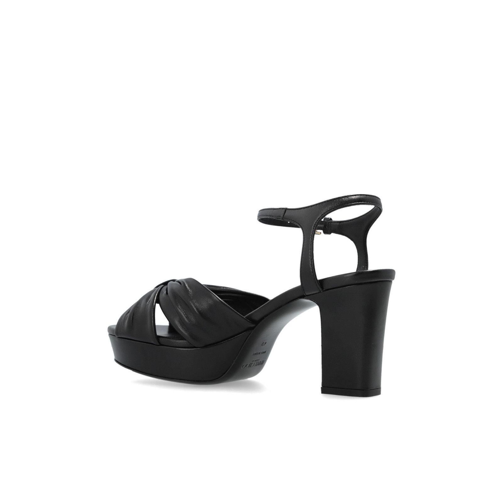 JIMMY CHOO Heloise 80 Black Platform Sandals New & Authentic