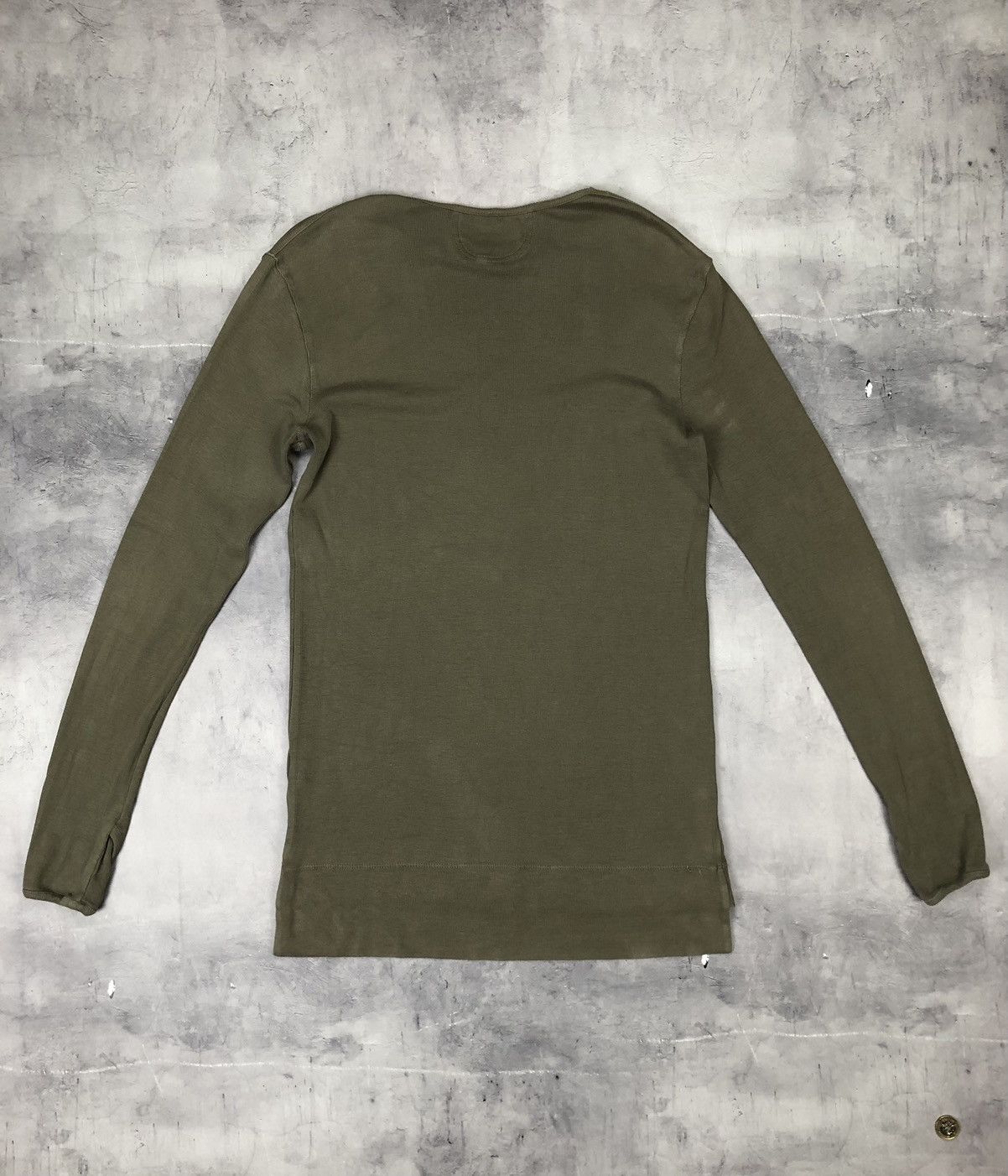 Helmut Lang helmut lang Olive Green long sleeve S Size US 36 / EU 52 - 2 Thumbnail