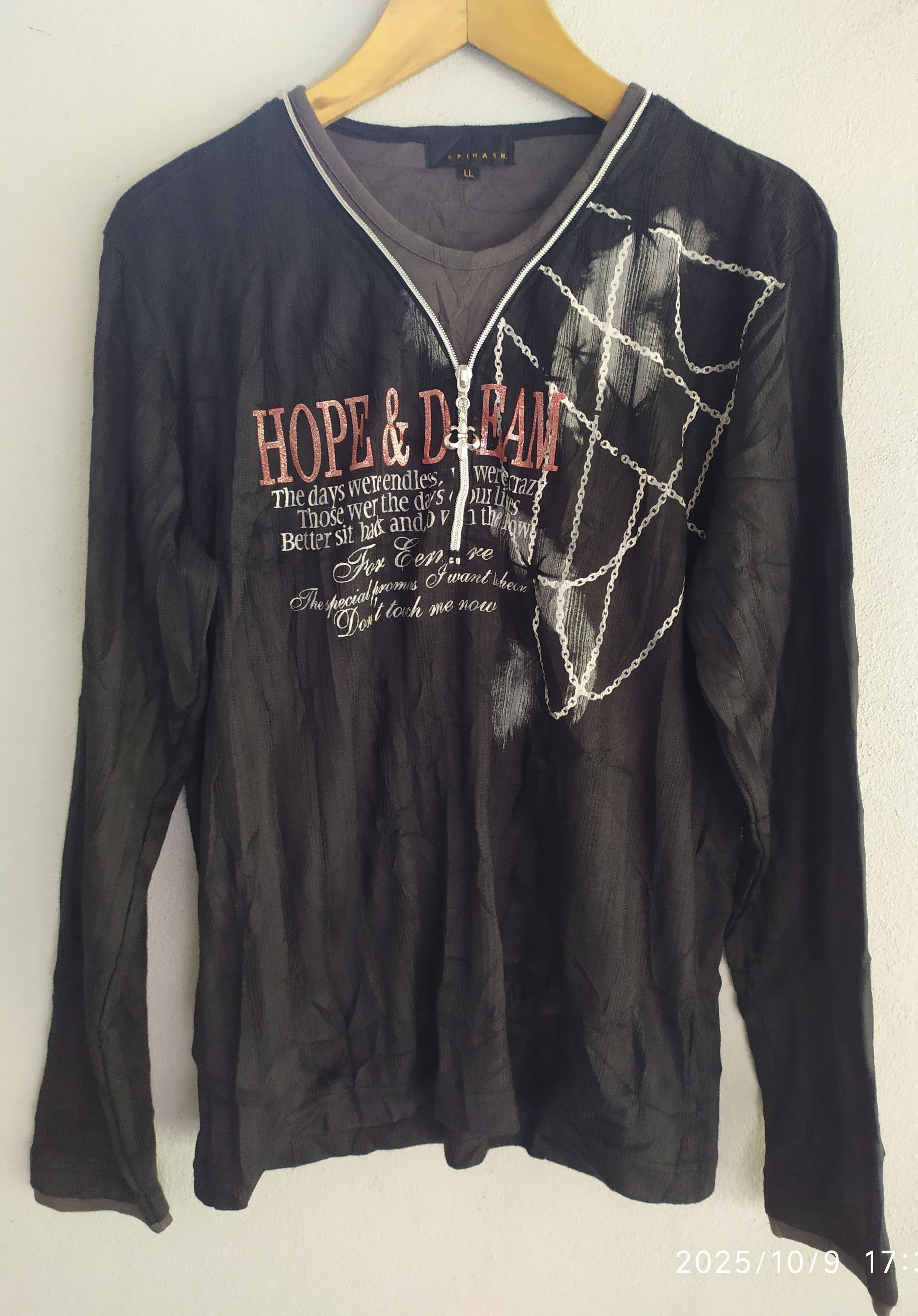 If Six Was Nine Spinash Double Layer Poem Long Sleeve Shirt Size US L / EU 52-54 / 3 - 1 Thumbnail