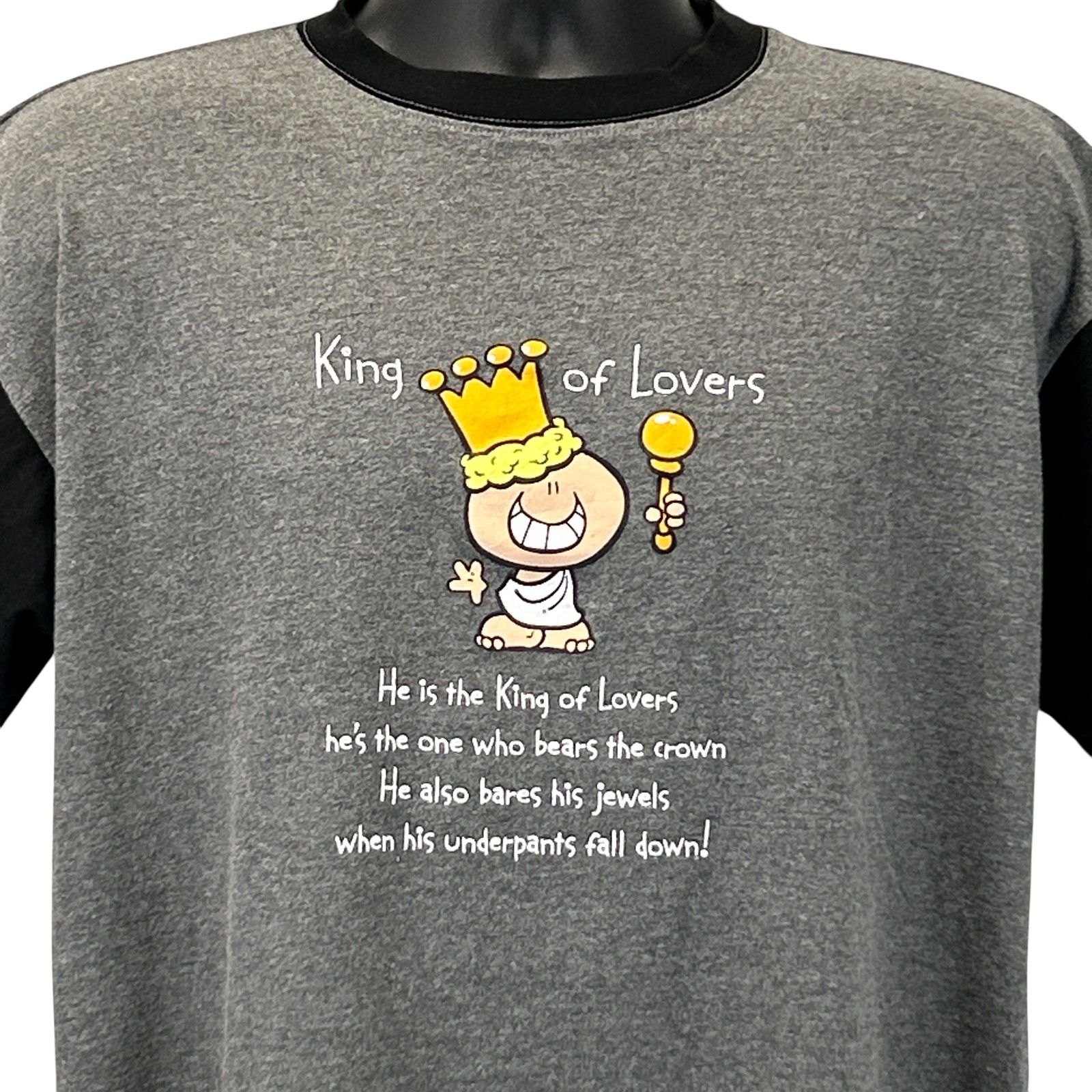 Vintage Vintage Y2Ks King of Lovers Ringer T Shirt Bubblegum Medium Size US M / EU 48-50 / 2 - 1 Thumbnail