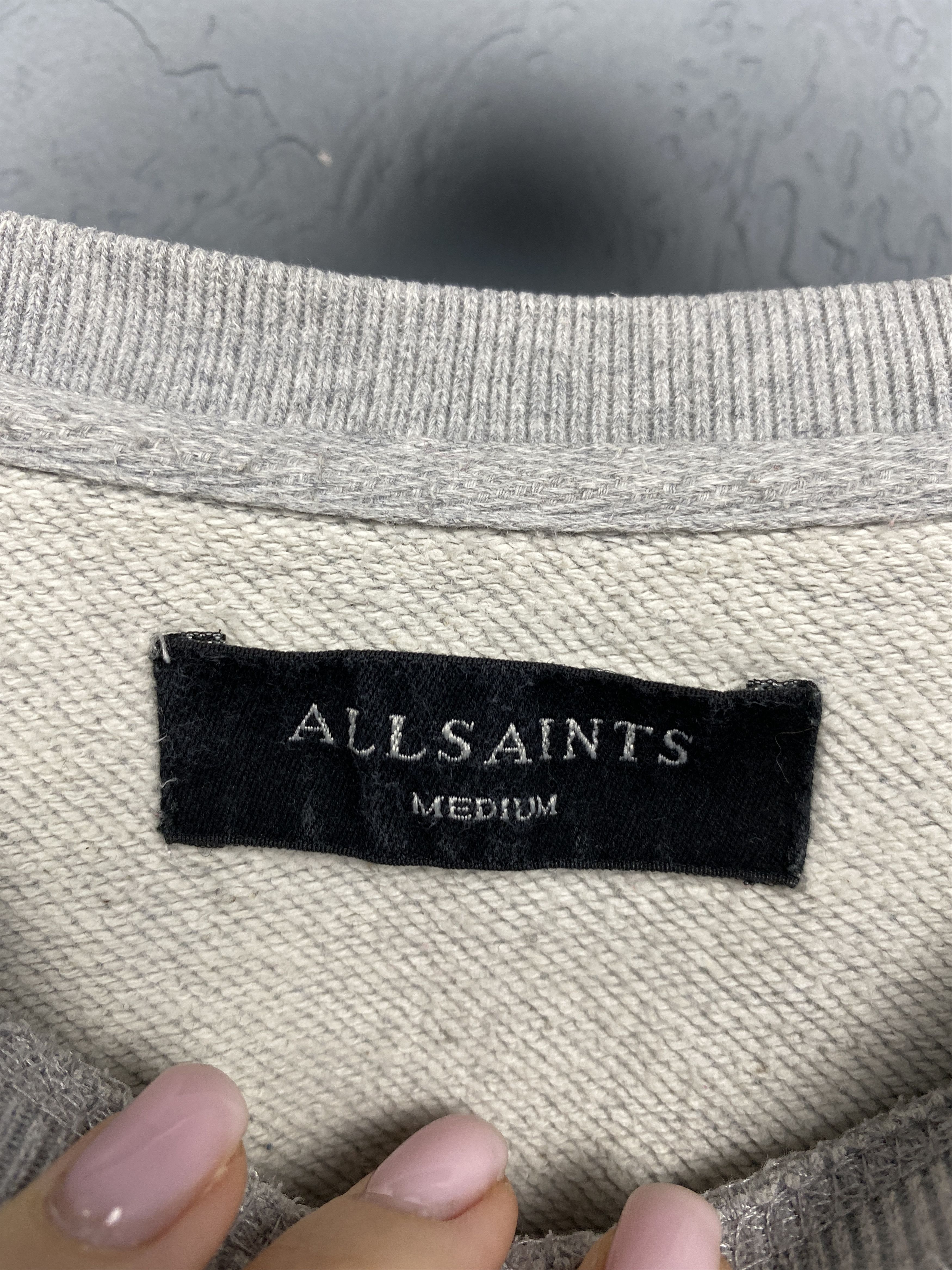 Allsaints Allsaints Vintage Mens Raven Crew Neck Sweatshirt Size US M / EU 48-50 / 2 - 4 Thumbnail