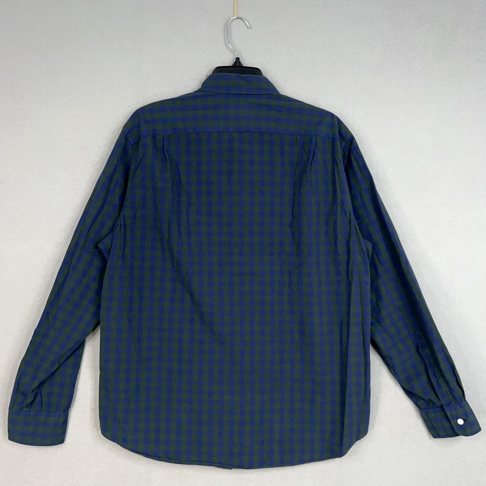 J.Crew J.CREW Shirt Mens Large Blue Green Gingham Plaid Button-Down Collar Pocket Casual Preppy Size US L / EU 52-54 / 3 - 7 Thumbnail