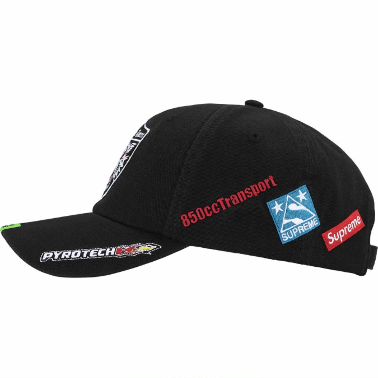 Supreme Supreme Racing Team 6-Panel Black Hat Multi Patch Deadstock Size ONE SIZE - 2 Thumbnail