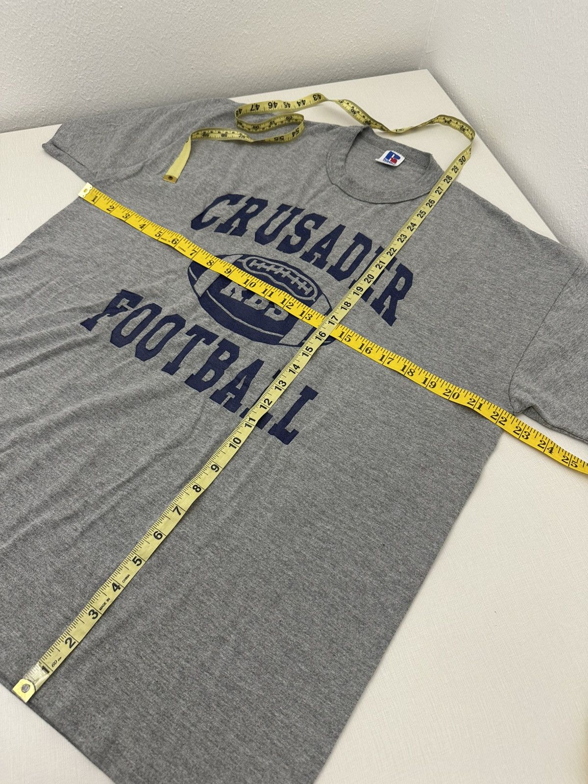 Russell Athletic Vintage 90s Russell Athletic NuBlend Crusader Football Tee L Size US L / EU 52-54 / 3 - 6 Thumbnail