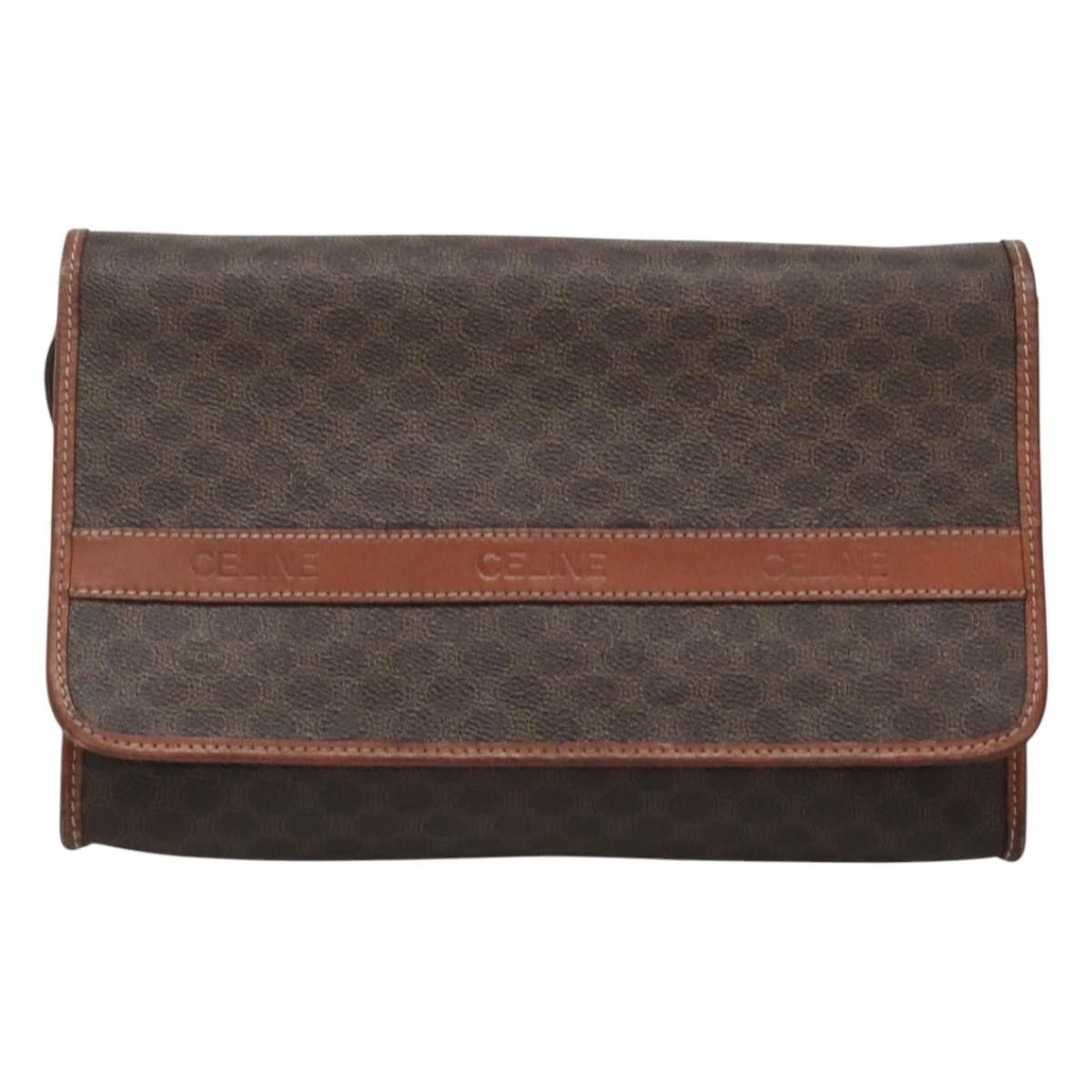 Celine CELINE Macadam Canvas Shoulder Bag Pvc Leather Brown Gold Size ONE SIZE - 2 Thumbnail