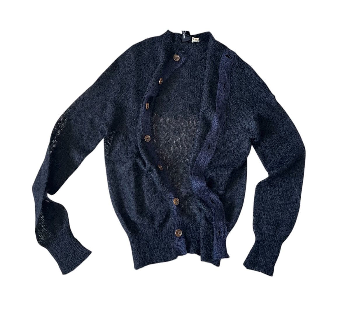 Comme des Garcons TAX FREE 🇺🇸 tricot cdg fuzzy sheer boxy cardigan Size US S / EU 44-46 / 1 - 1 Thumbnail