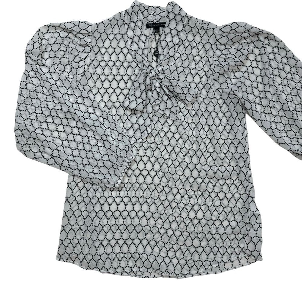 Adrianna Papell NWT New $79 Adrianna Papell Chiffon Long Sleeve Neck Tie Bl Size S / US 4 / IT 40 - 5 Thumbnail