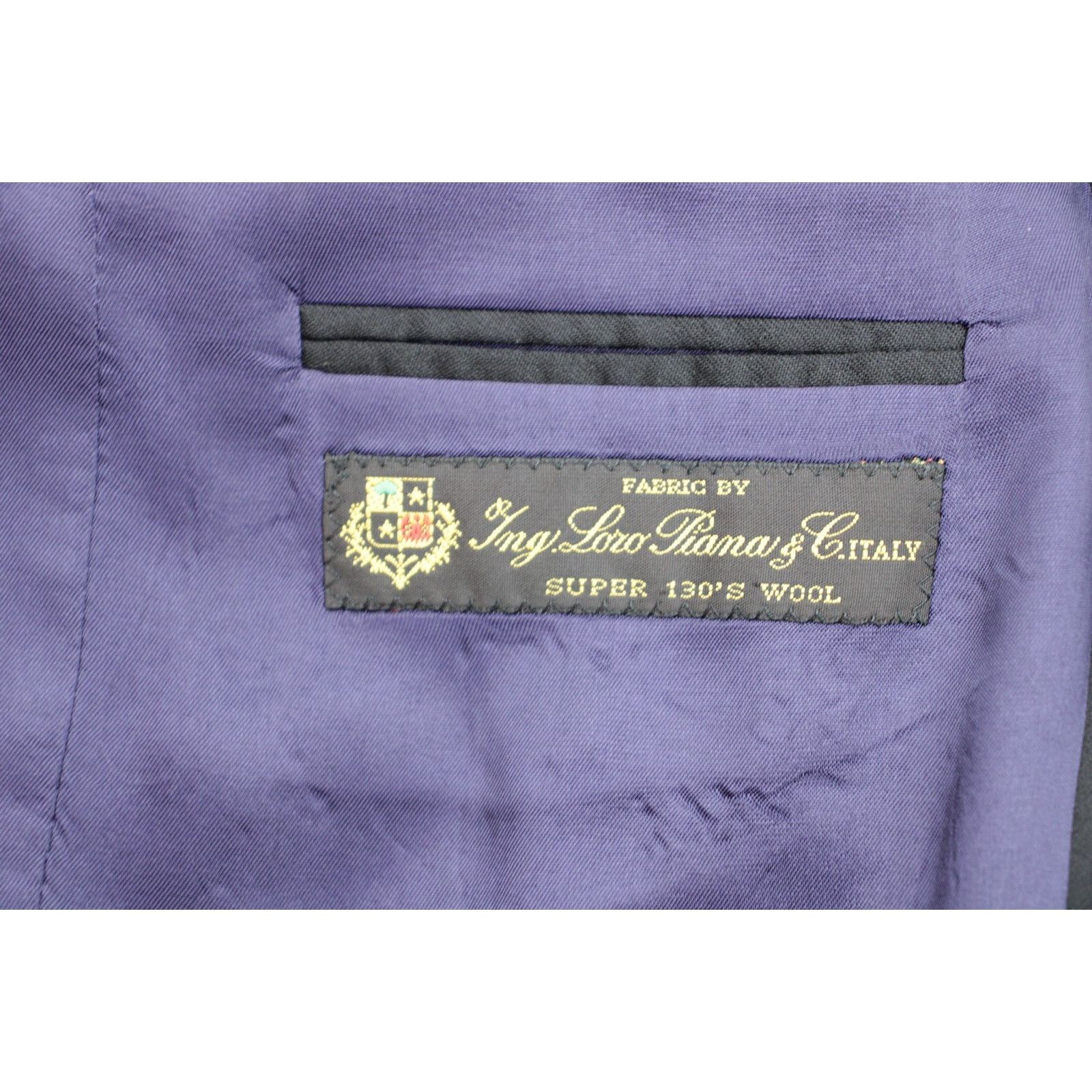 Jack Victor Jack Victor Blazer Mens 42R Black Loro Pina 100% wool Size 42R - 5 Thumbnail