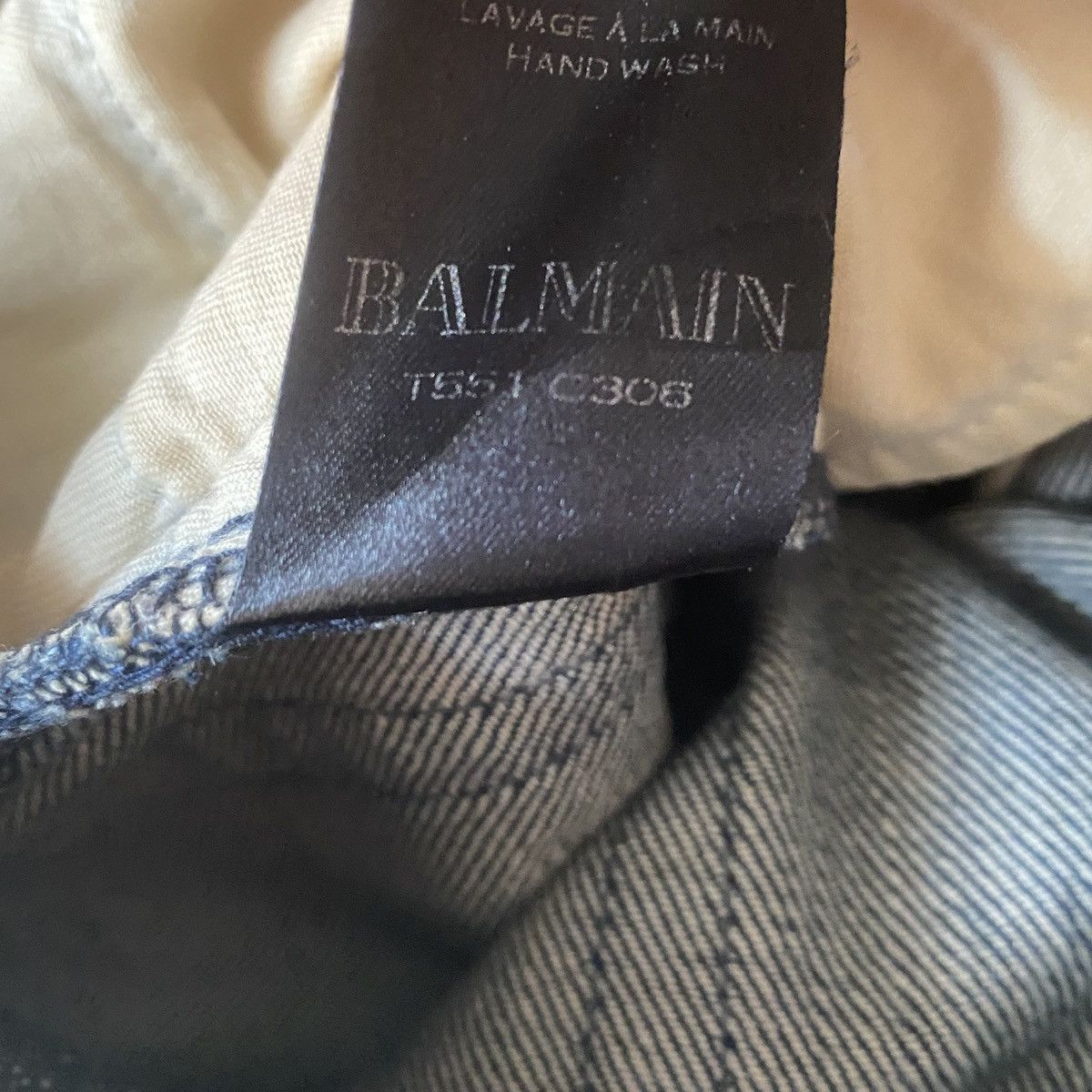Balmain Fall13 Rust Wash Biker Jeans Size US 33 - 8 Thumbnail