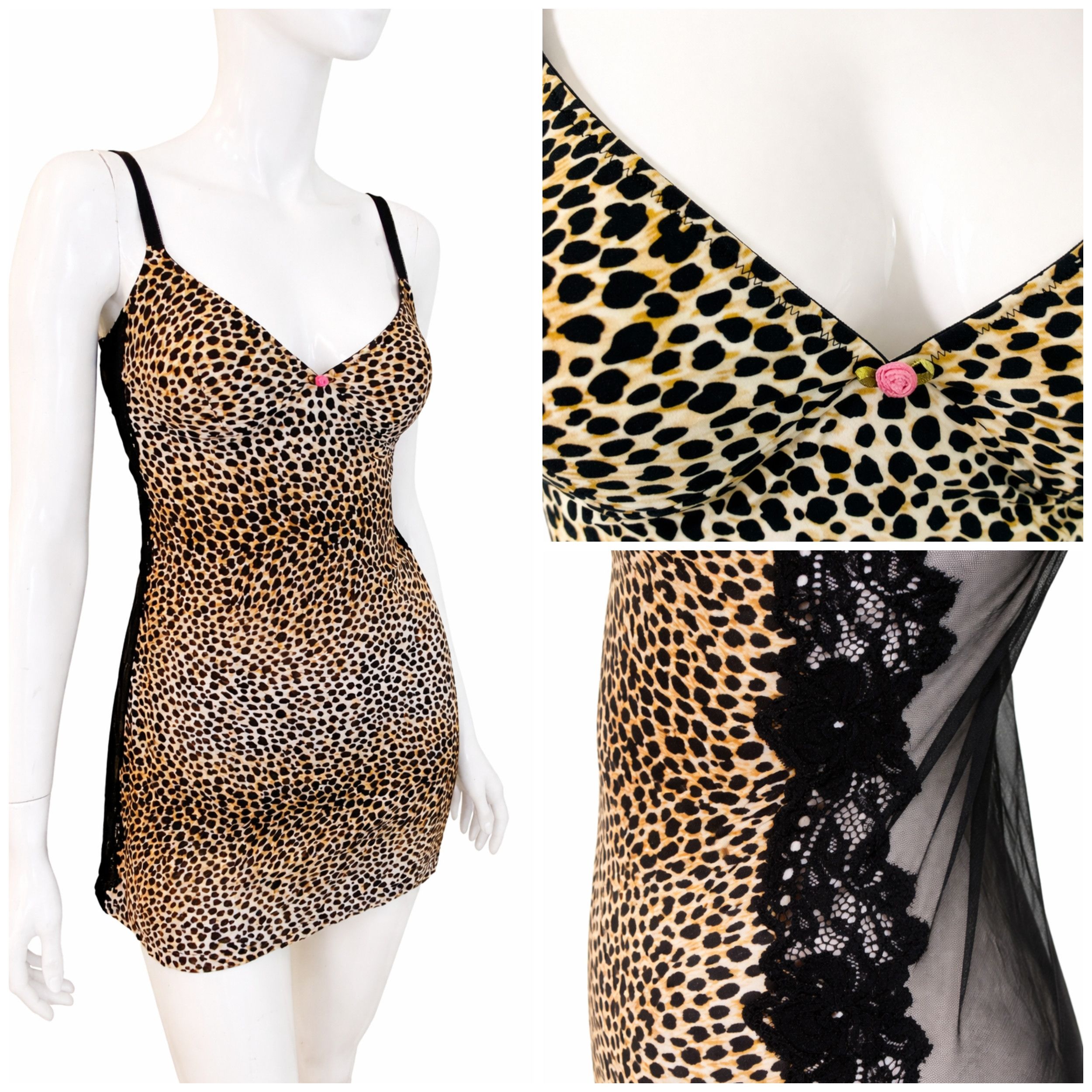 Dolce & Gabbana Dolce & Gabbana Leopard Print Mesh Transparent Dress D&G Size M / US 6-8 / IT 42-44 - 1 Thumbnail
