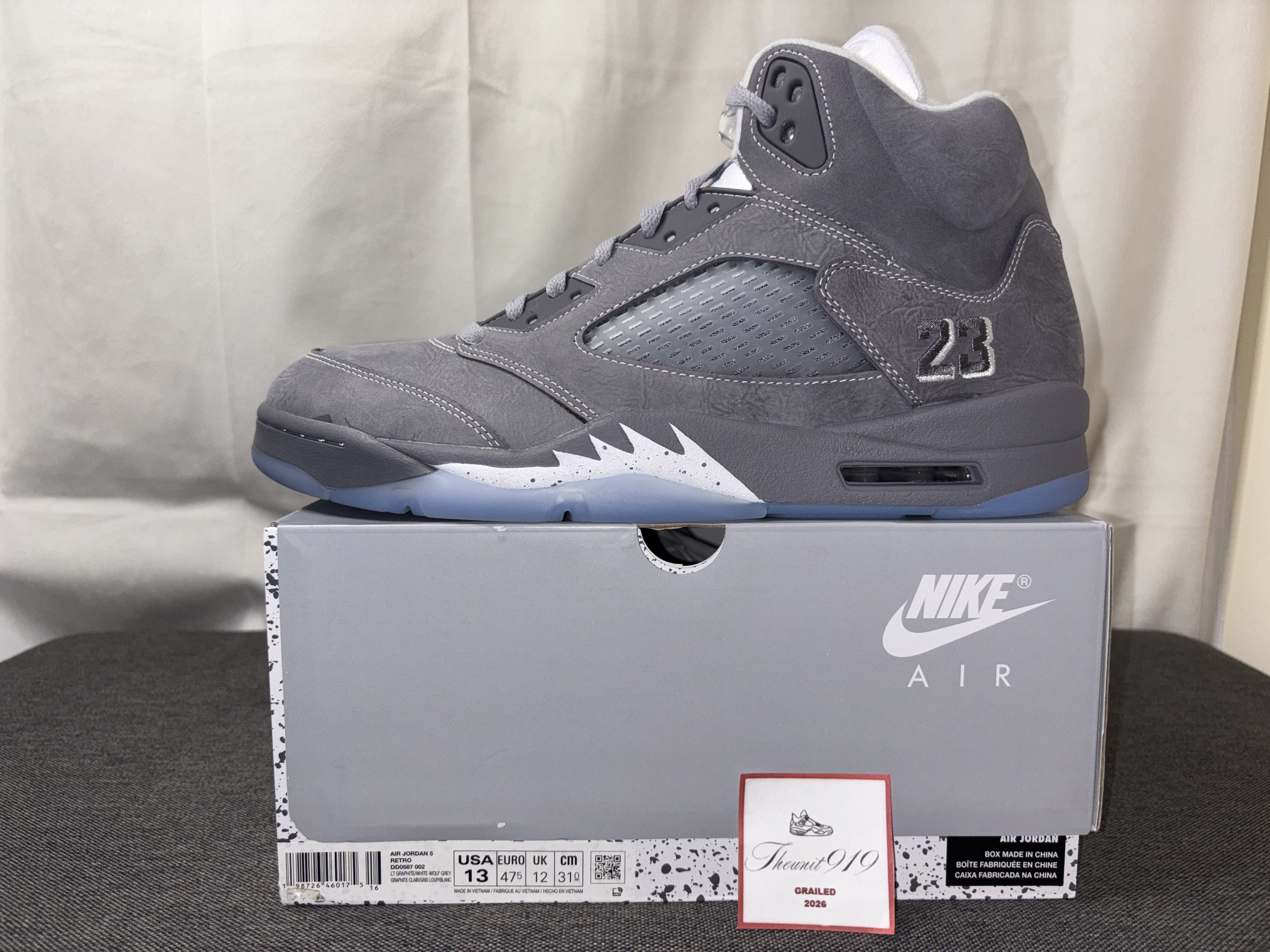 Nike Air Jordan 5 Retro Wolf Grey (2026) Size 13 DD0587-002