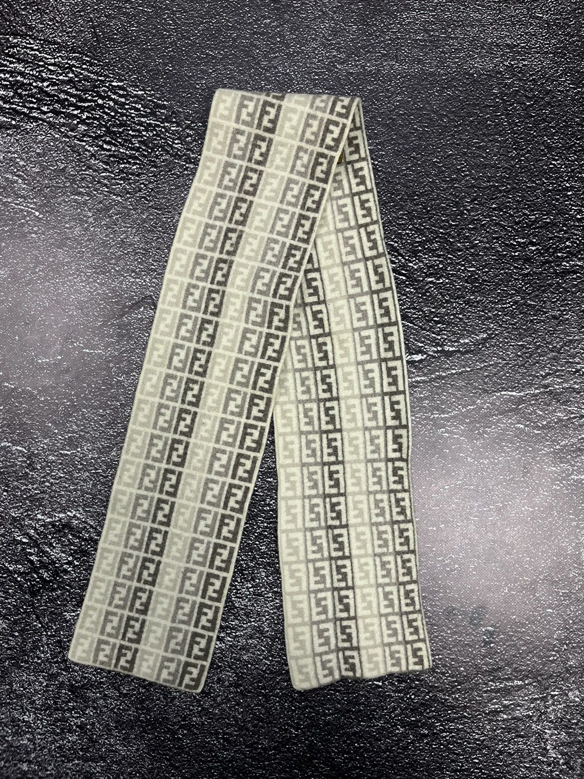 Fendi Luxury Fendi FF Monogram Wool Scarf Size ONE SIZE - 1 Thumbnail