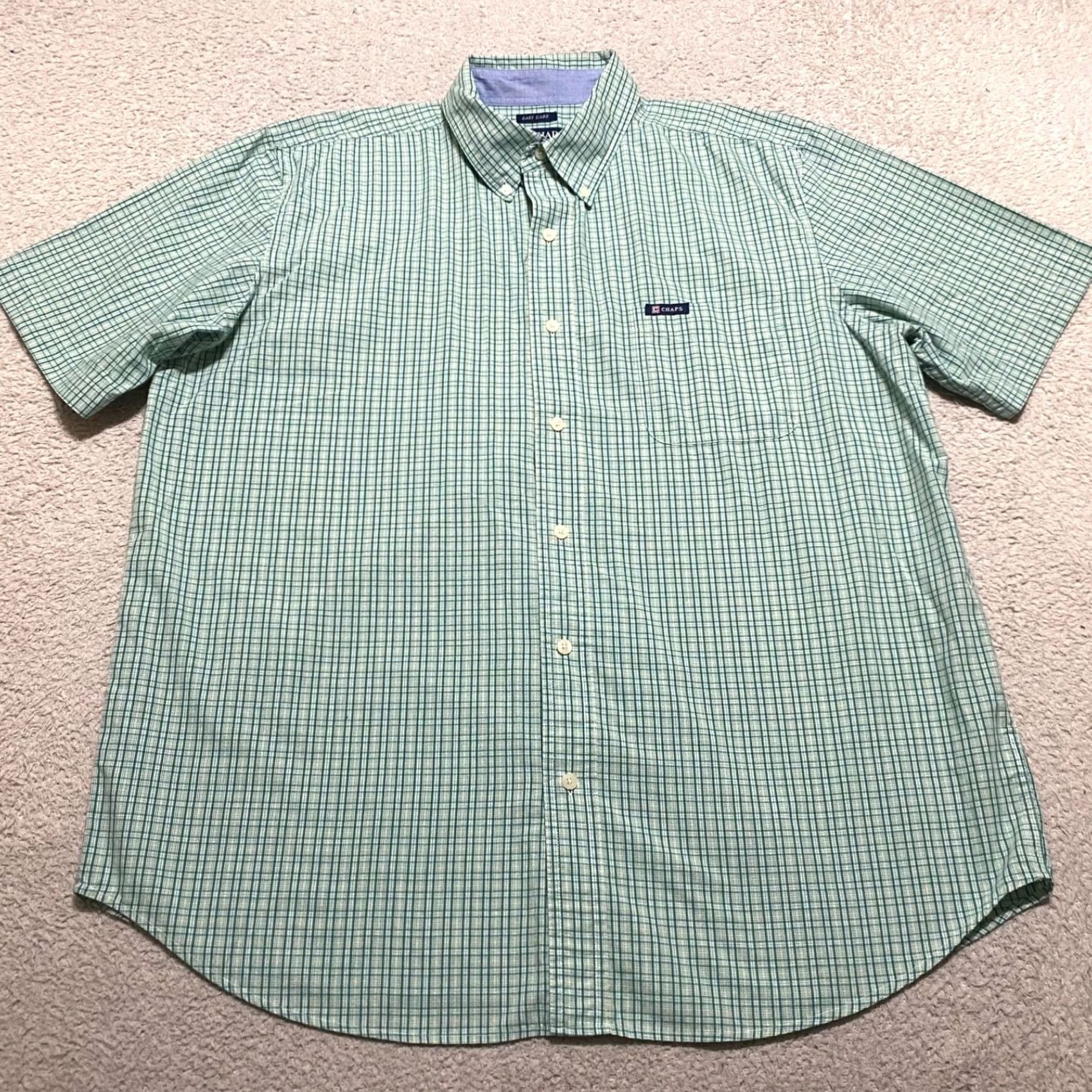 Chaps Ralph Lauren Chaps Mens XL Button-Down Short Sleeve Plaid Shirt Multicolor Size US XL / EU 56 / 4 - 2 Thumbnail