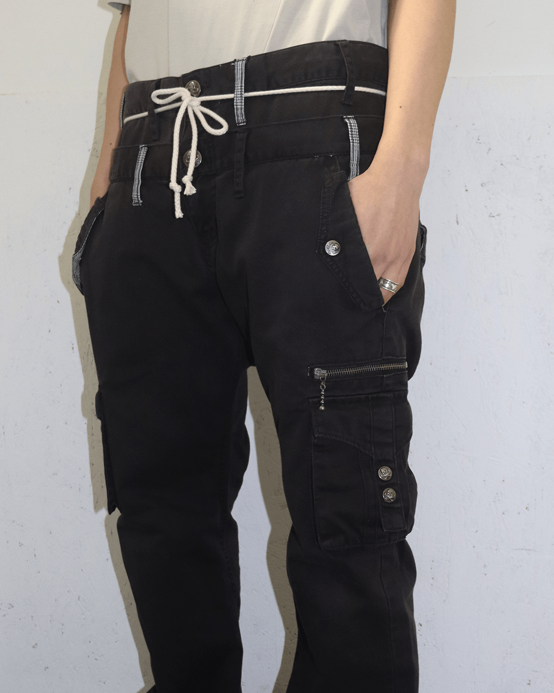 Japanese Brand Doublefocus Double Waist Cargo Pants Size US 36 / EU 52 - 4 Thumbnail