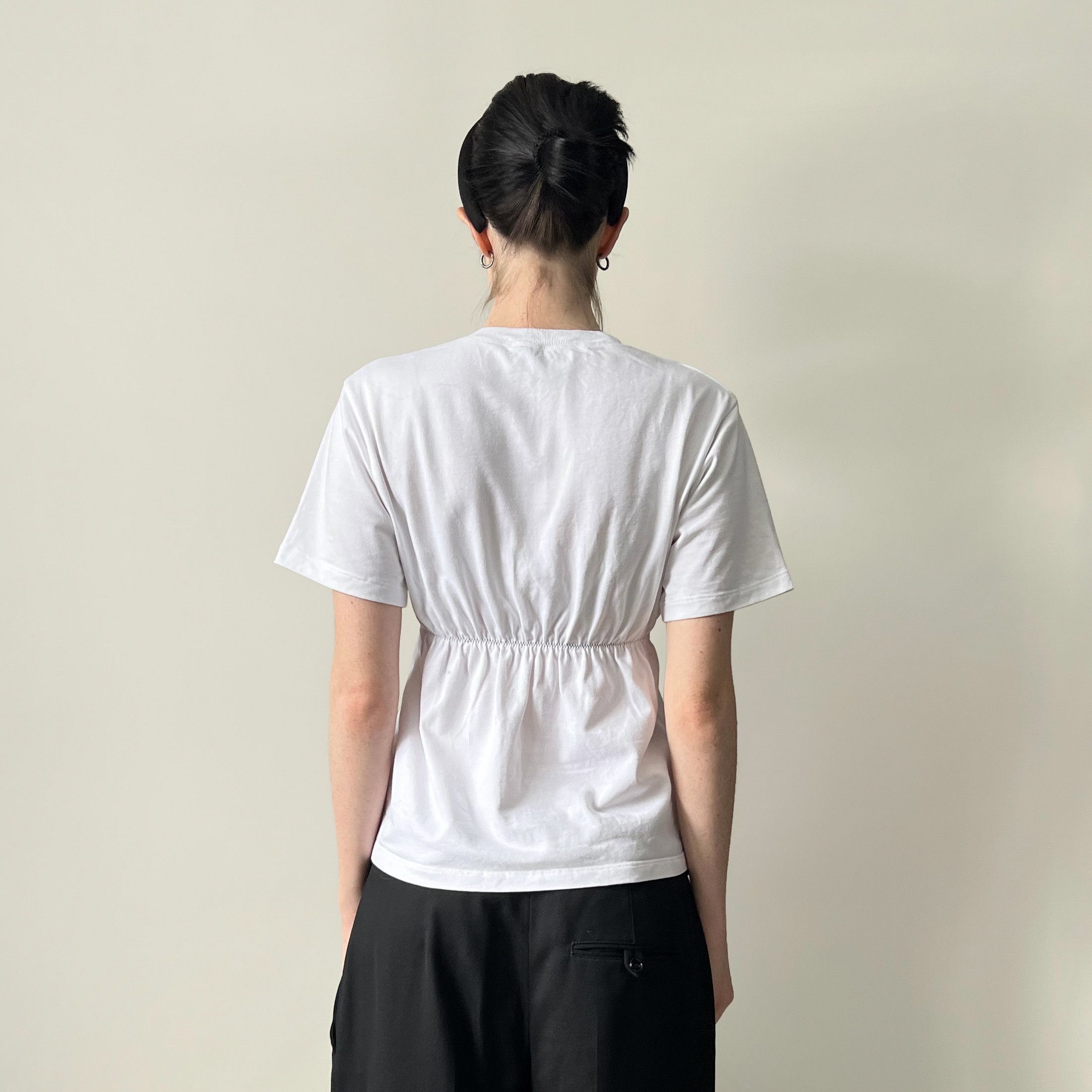 Veja VEJAS Gathered Contrast Stitch T-Shirt Size S / US 4 / IT 40 - 3 Thumbnail