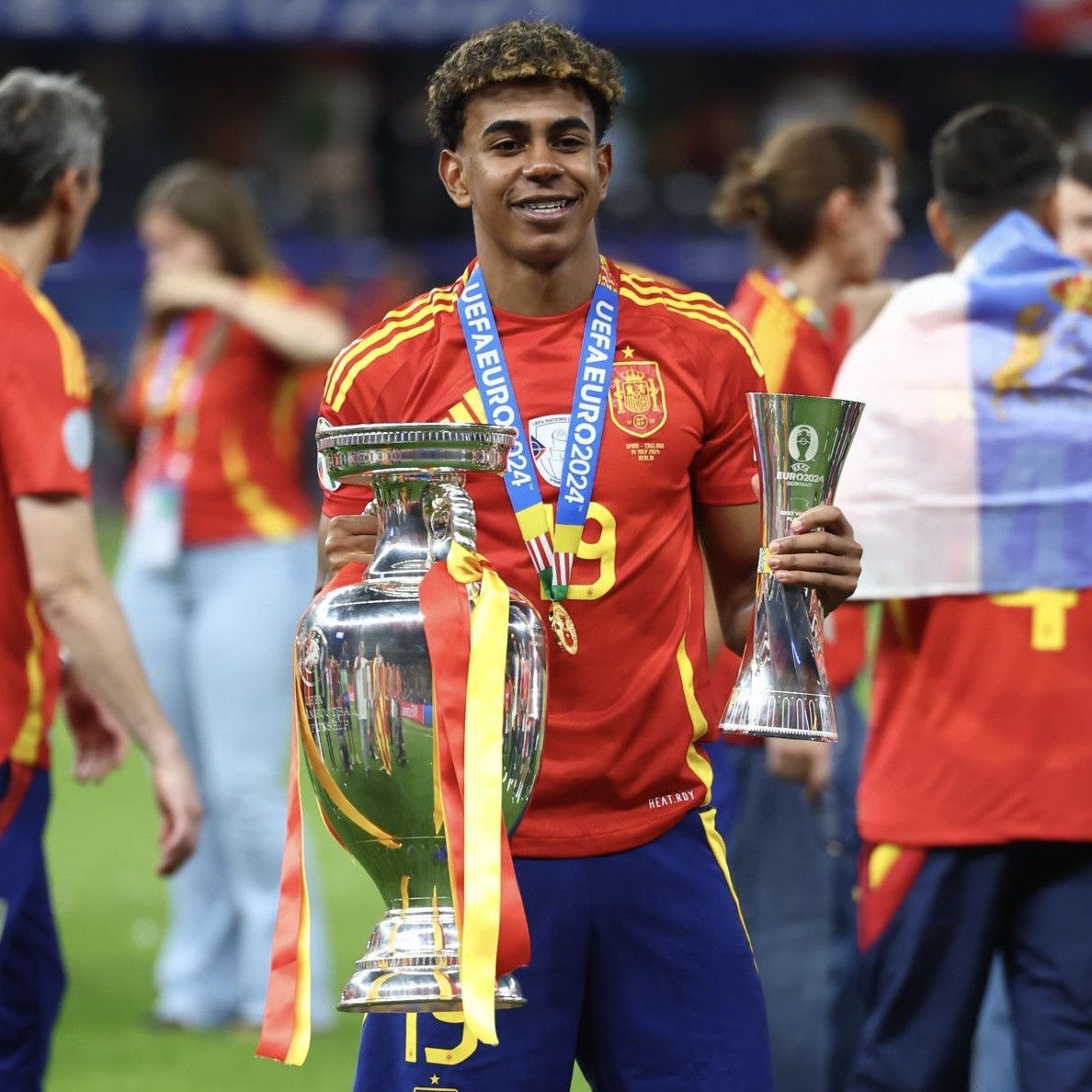 Adidas Spain Euro 2024 Final Jersey Lamine Yamal Size US M / EU 48-50 / 2 - 14 Thumbnail