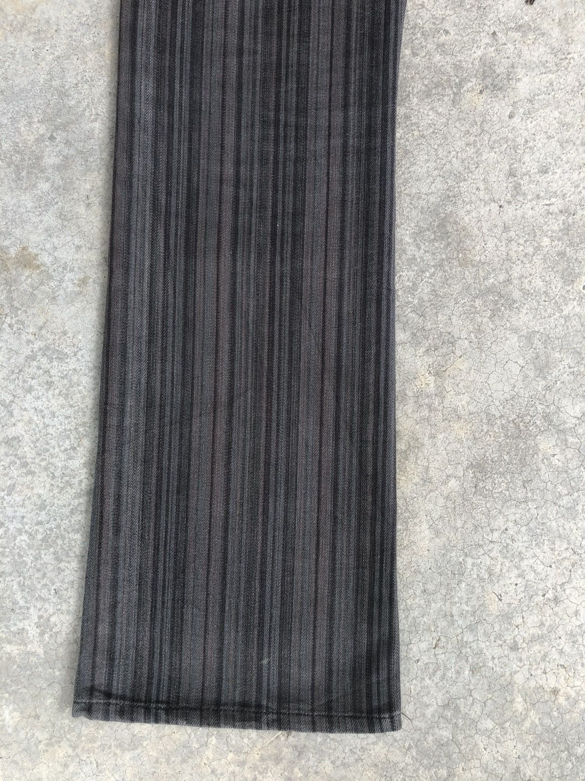 semanticdesign Japanese Semantic Design Flared Distressed Hickory Stripe Size US 29 - 11 Thumbnail