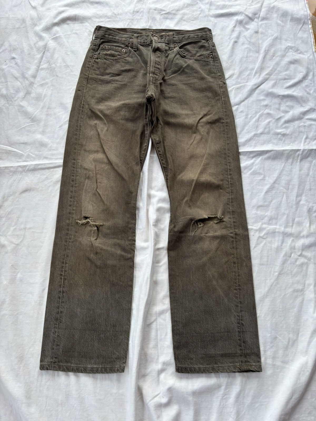 If Six Was Nine THRASHED Rusty Brown Levis 501 Distress Denim Rick Owens Size US 30 / EU 46 - 7 Thumbnail