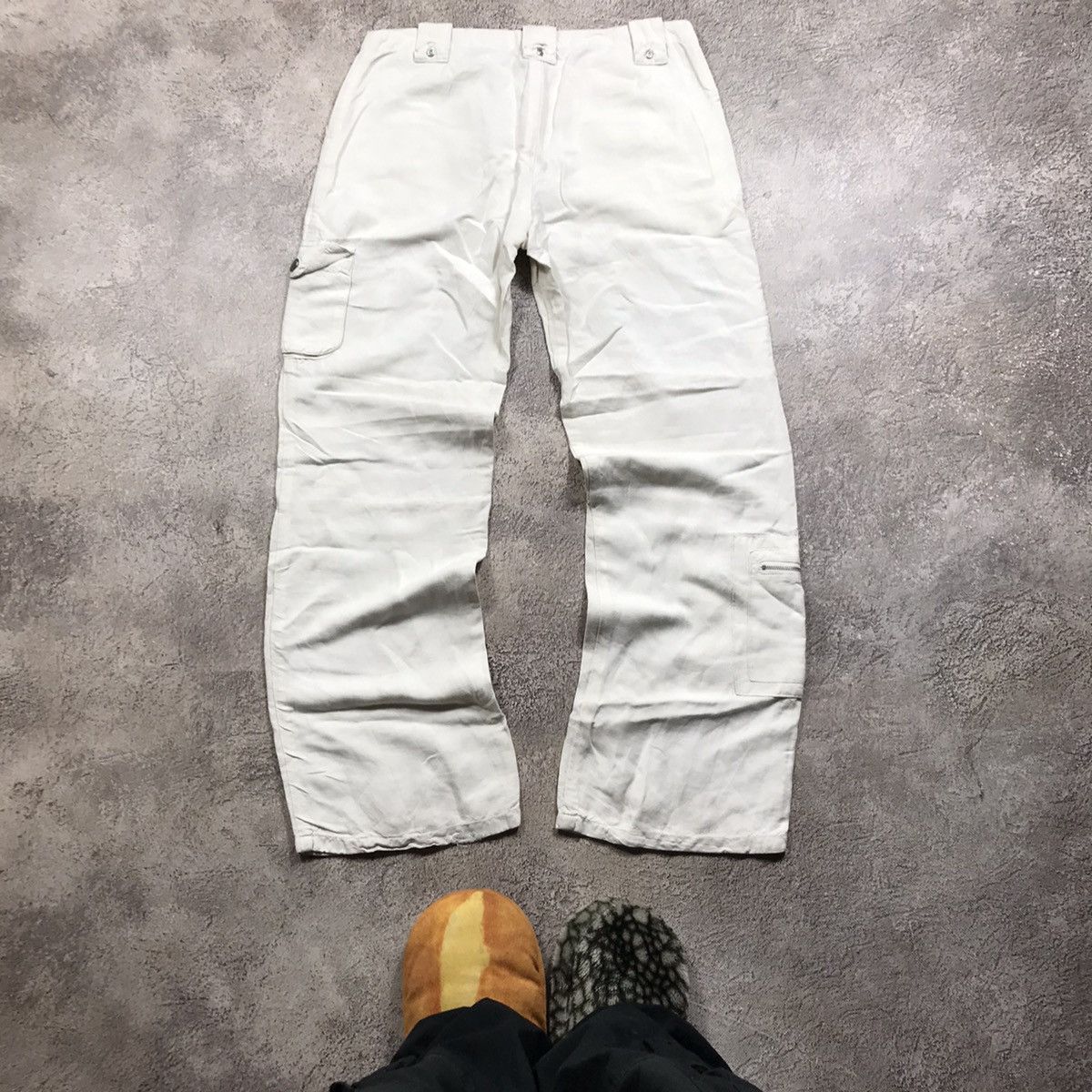 Vintage Vintage Y2K Baggy Cargo Pants Distressed Streetwear Logo 30 Size 30" / US 8 / IT 44 - 5 Thumbnail