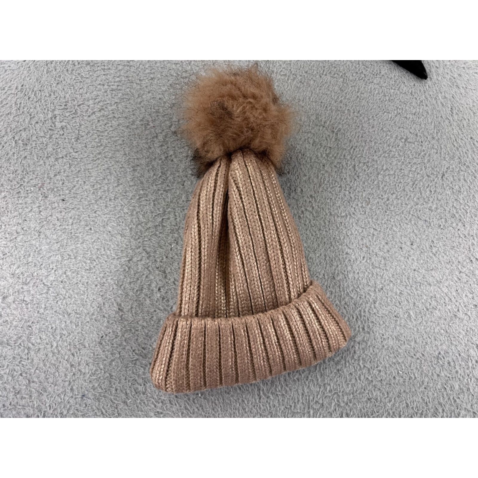Vintage Britts Knits Beanie Toque Adult One Size Rose Gold 100% Acrylic Knit Winter Rose Pink Hat Beanie Unisex Adults 1SZ Mens Womens Size ONE SIZE - 3 Thumbnail