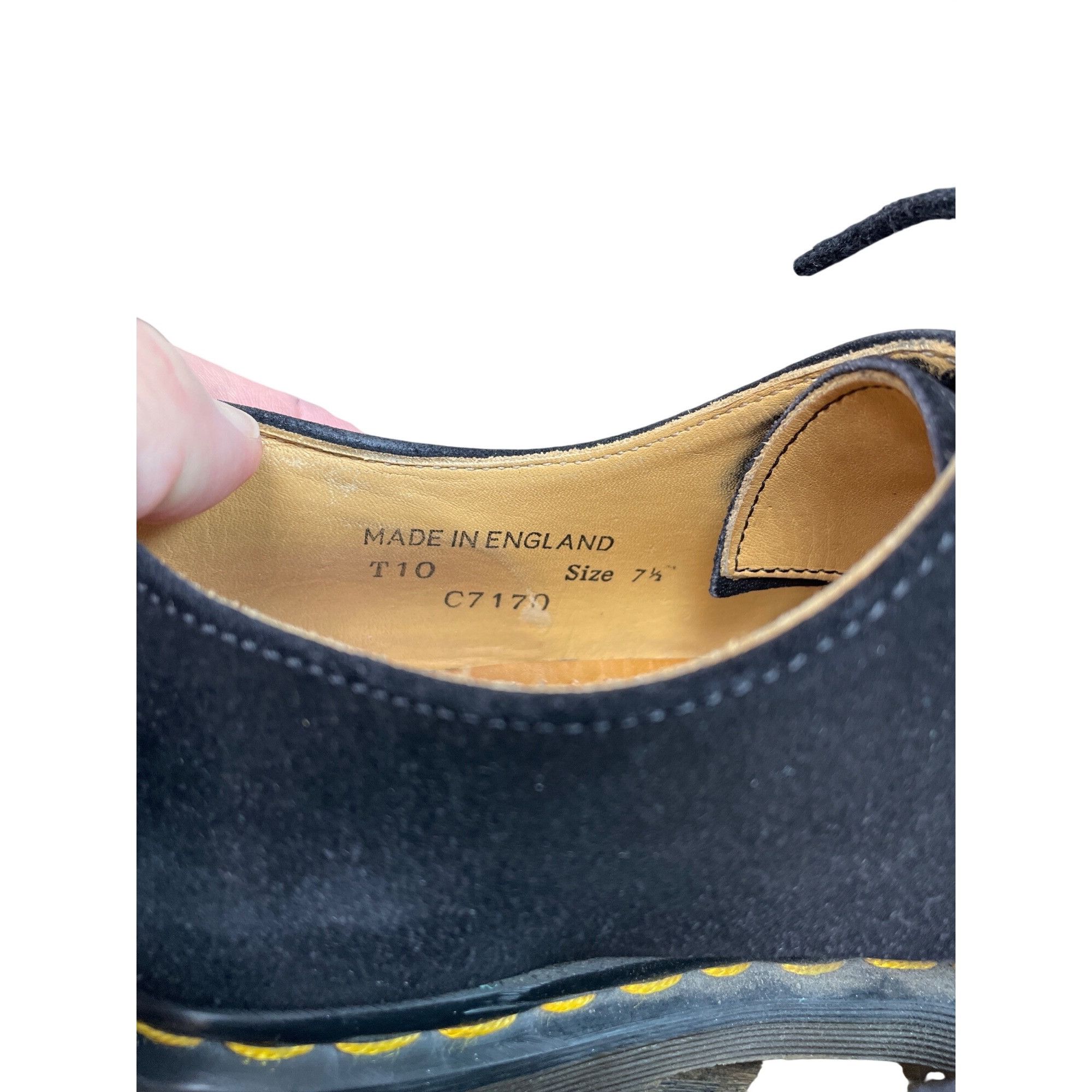 Dr. Martens Dr. Martens mens black suede 3 eye airwair oxford shoes sz 8 Size US 8.5 / EU 41-42 - 6 Thumbnail